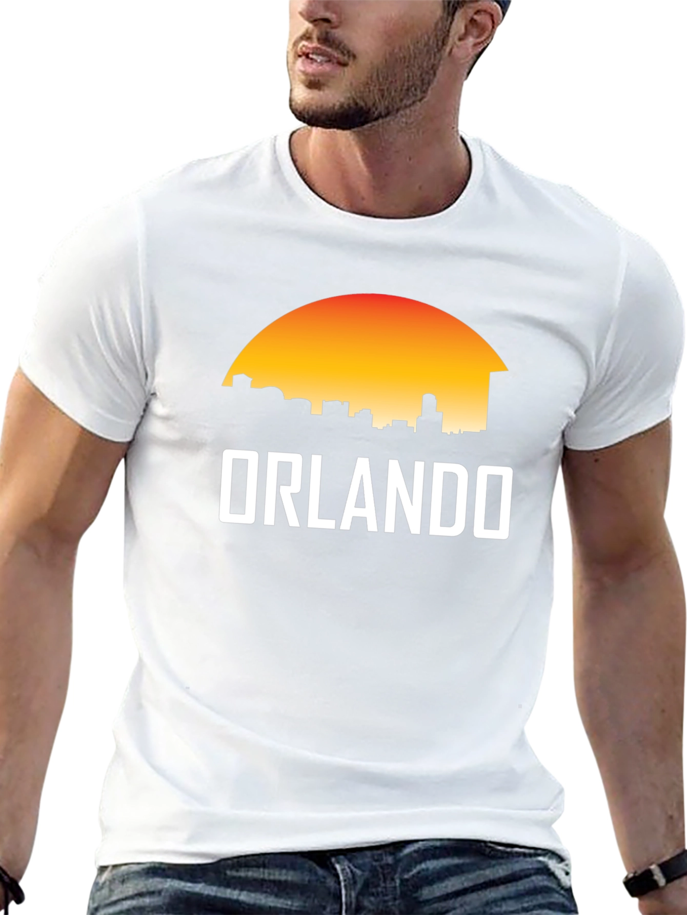 Orlando Skyline Graphic Tee - Sunset Silhouette