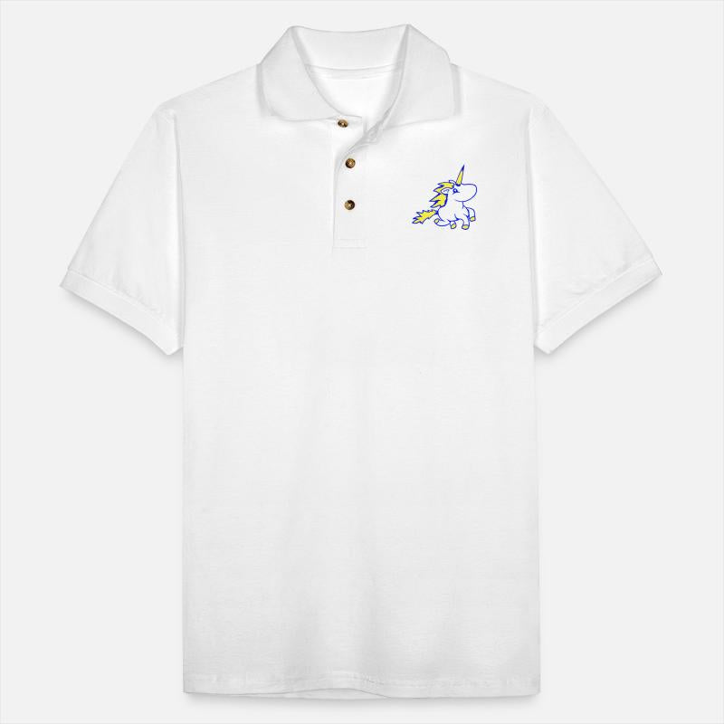 Unicorn rides fast gallop cute cartoon horse cool