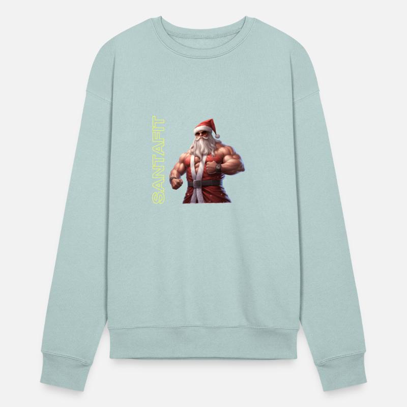 "Unisex Santa Fitness T-Shirts: Sporty Christmas