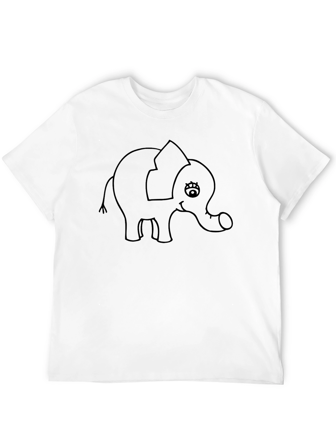 Cute Elephant Graphic Tee - Unisex Black T-Shirt