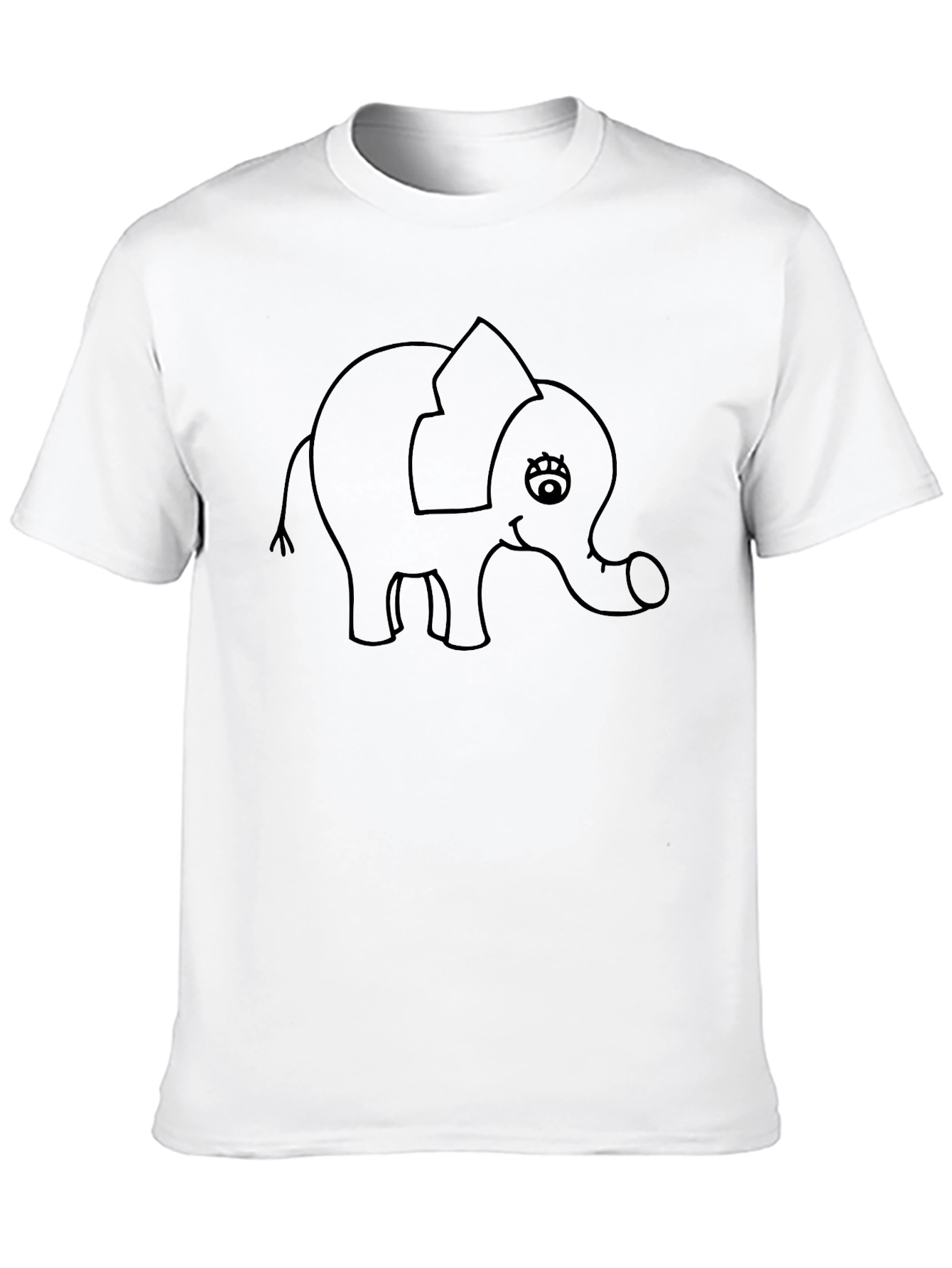 Cute Elephant Graphic Tee - Unisex Black T-Shirt