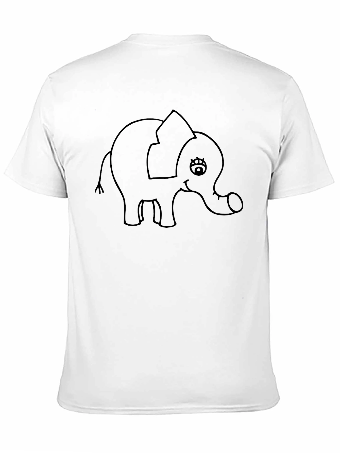 Cute Elephant Graphic Tee - Unisex Black T-Shirt
