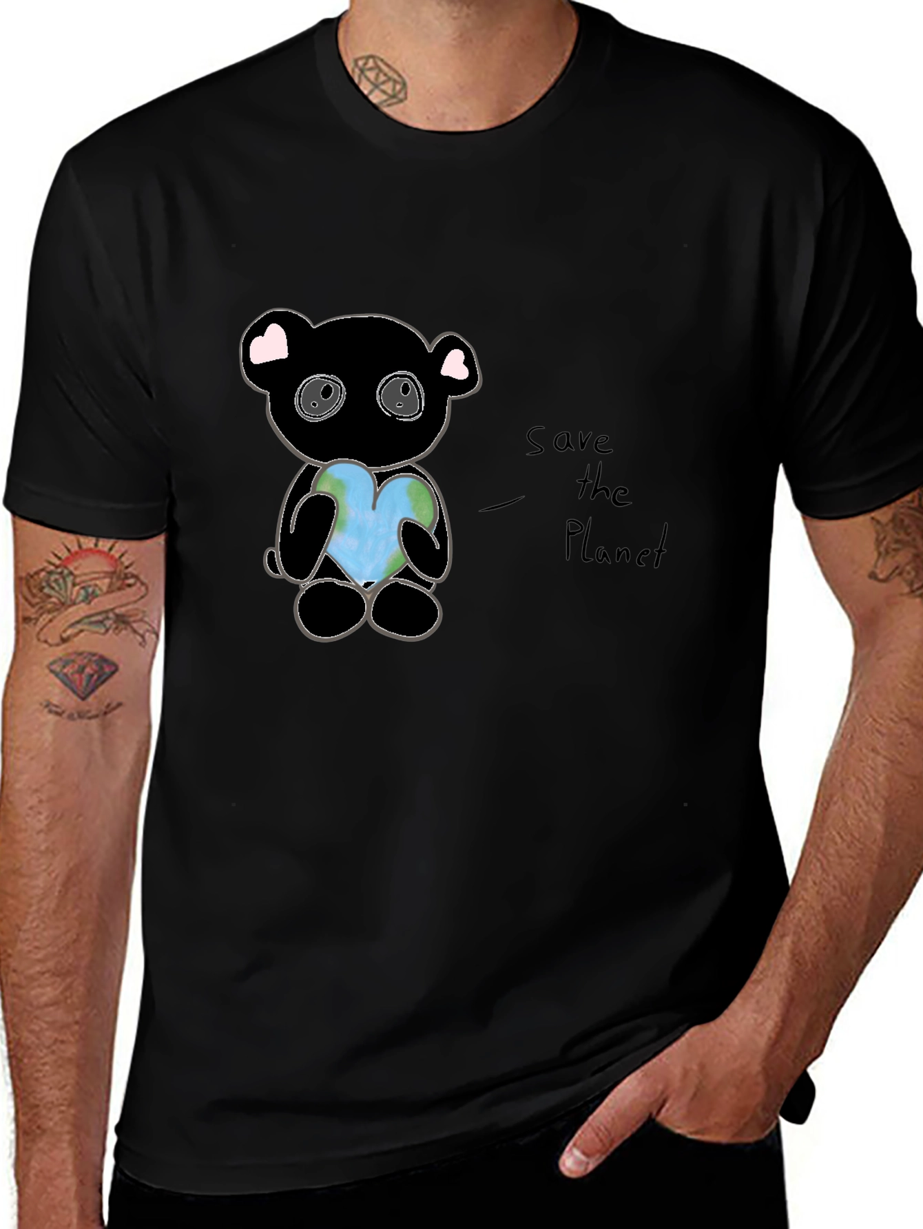 Save the Planet Panda Graphic T-Shirt