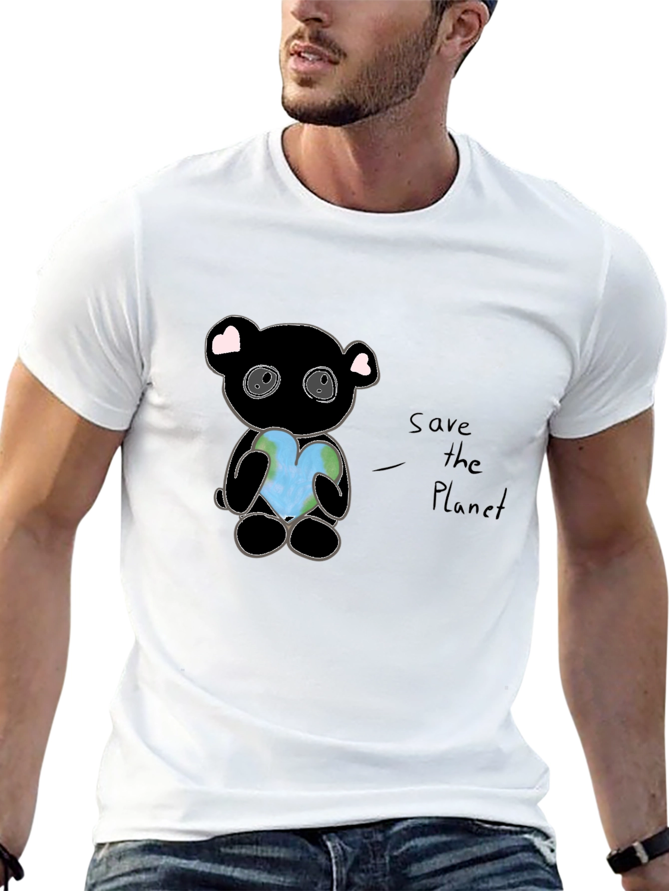 Save the Planet Panda Graphic T-Shirt