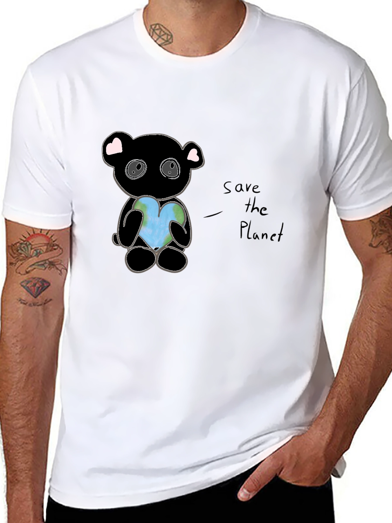 Save the Planet Panda Graphic T-Shirt