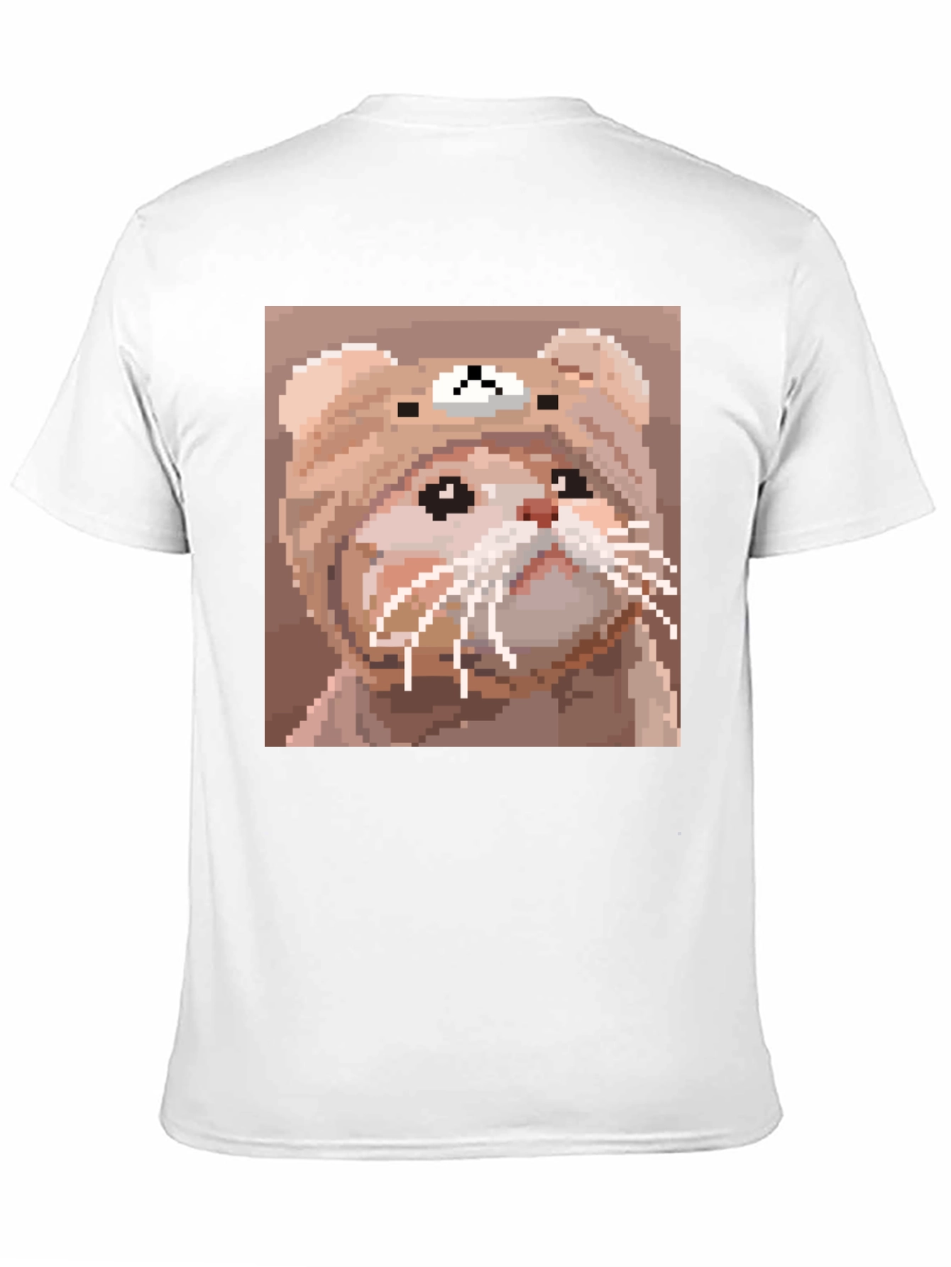 Pixel Cat T-Shirt - Cute Cartoon Bear