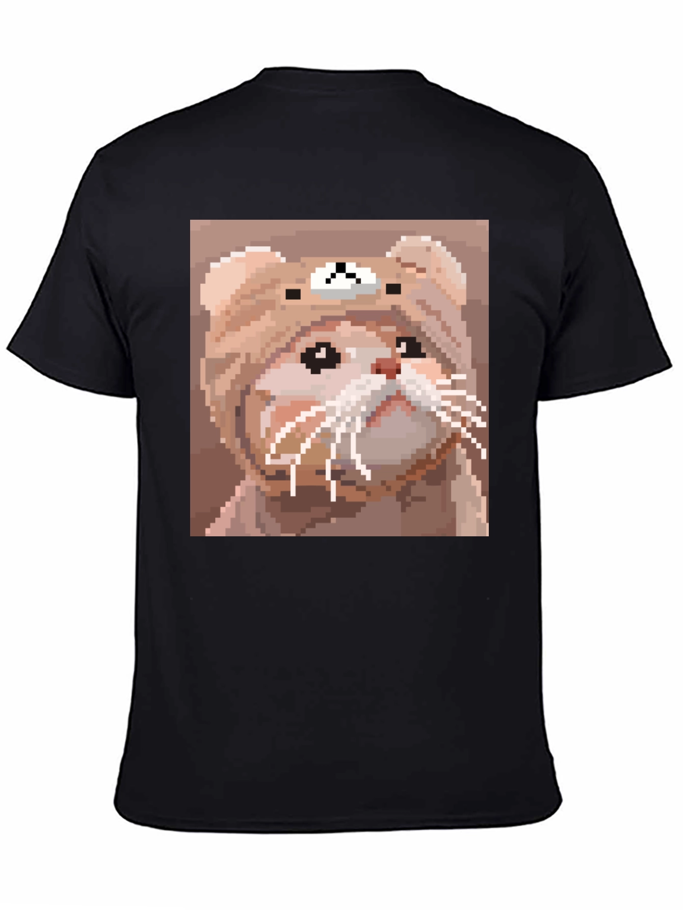 Pixel Cat T-Shirt - Cute Cartoon Bear