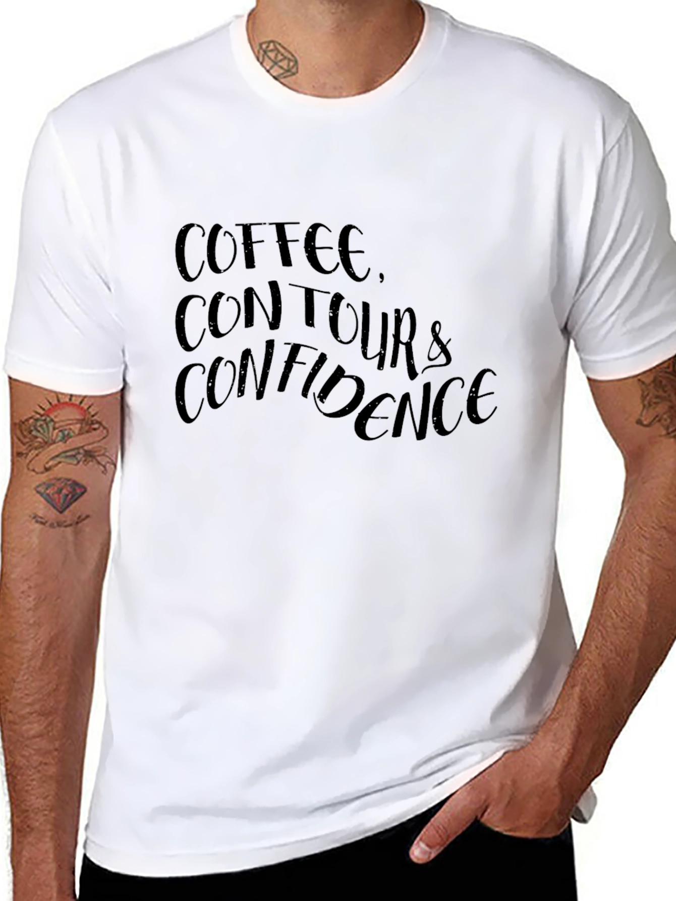 Coffee Contour Confidence Graphic T-Shirt