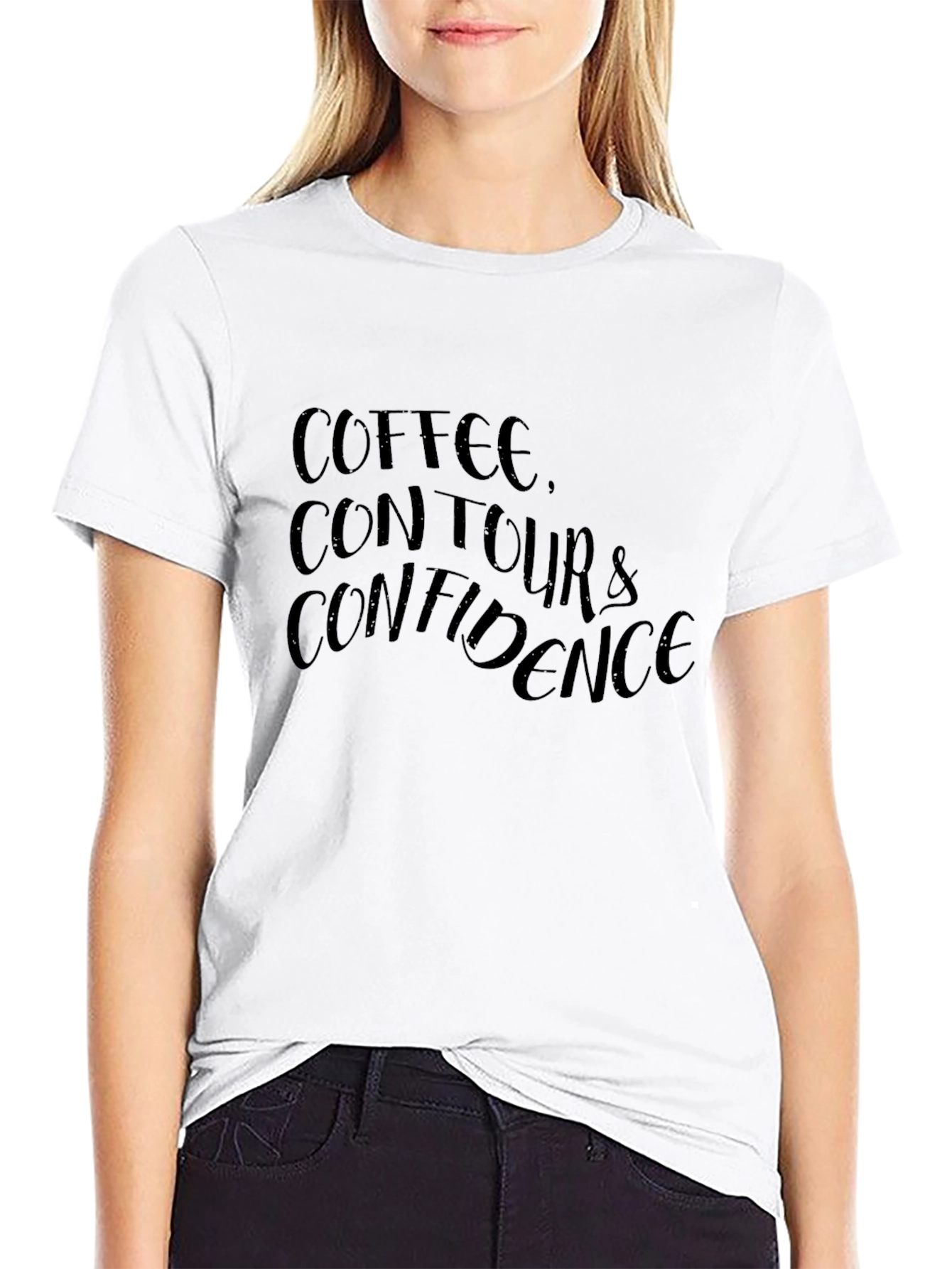 Coffee Contour Confidence Graphic T-Shirt