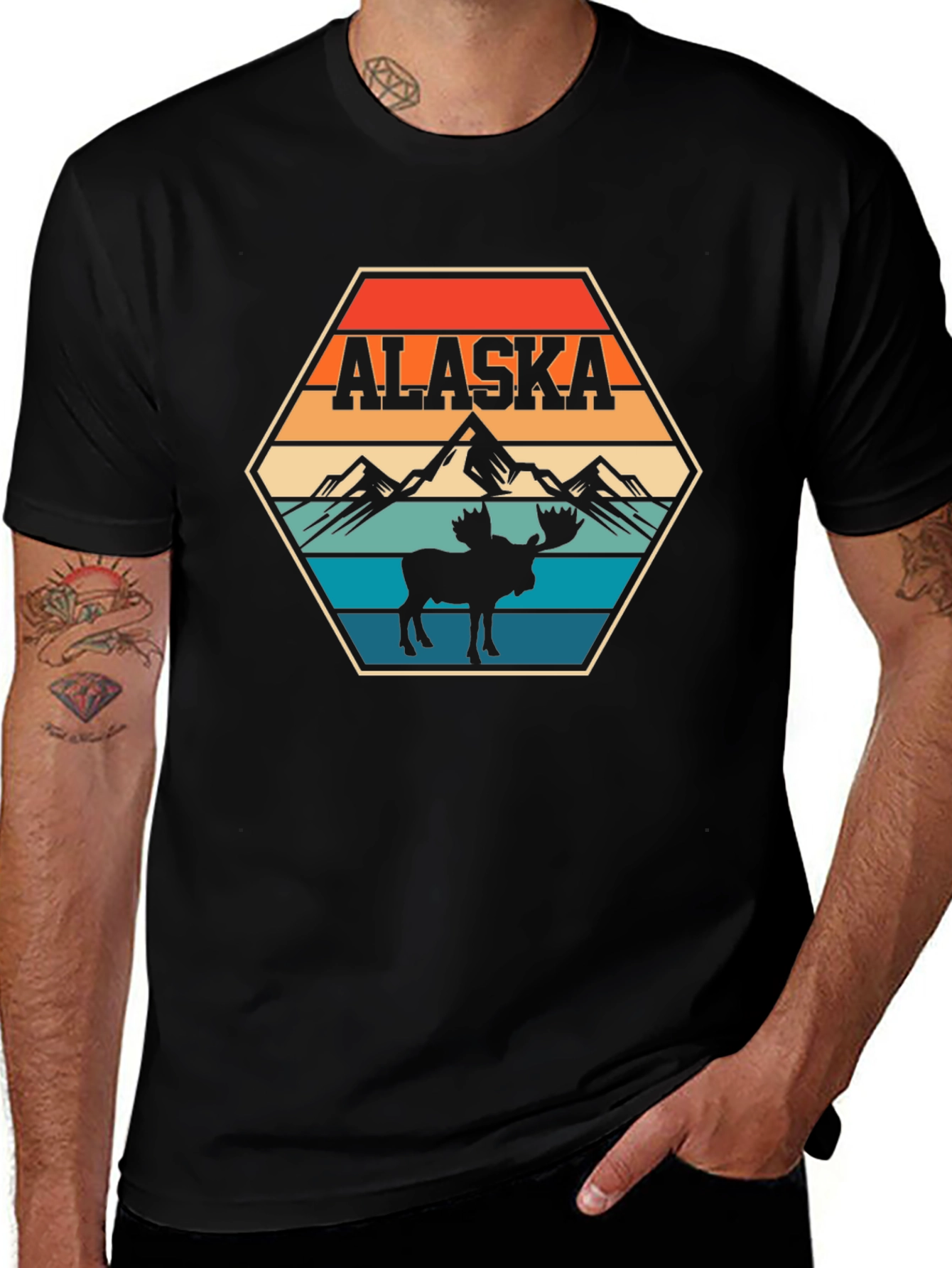 Alaska Moose Mountain Graphic Tee