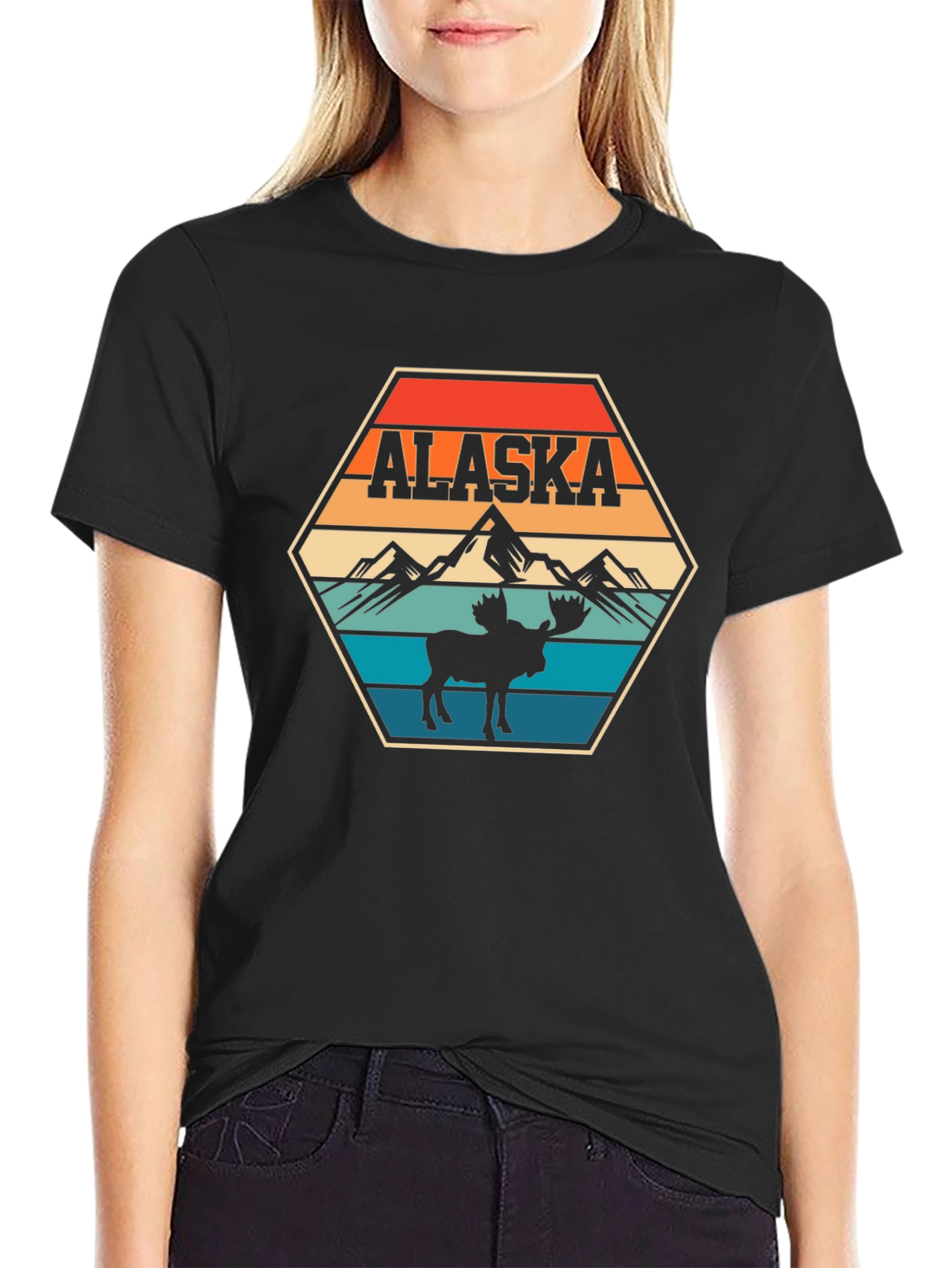 Alaska Moose Mountain Graphic Tee