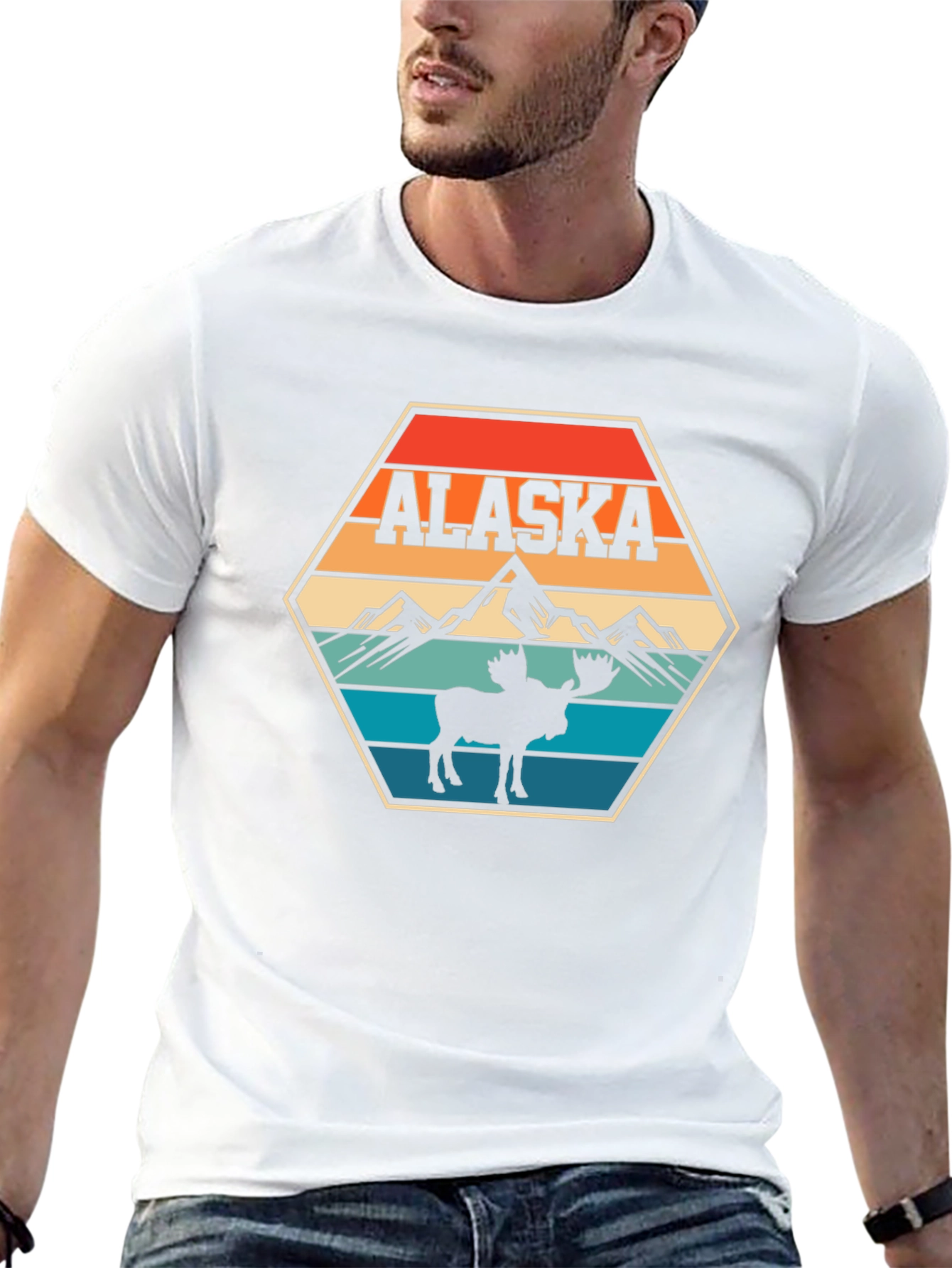 Alaska Moose Mountain Graphic Tee