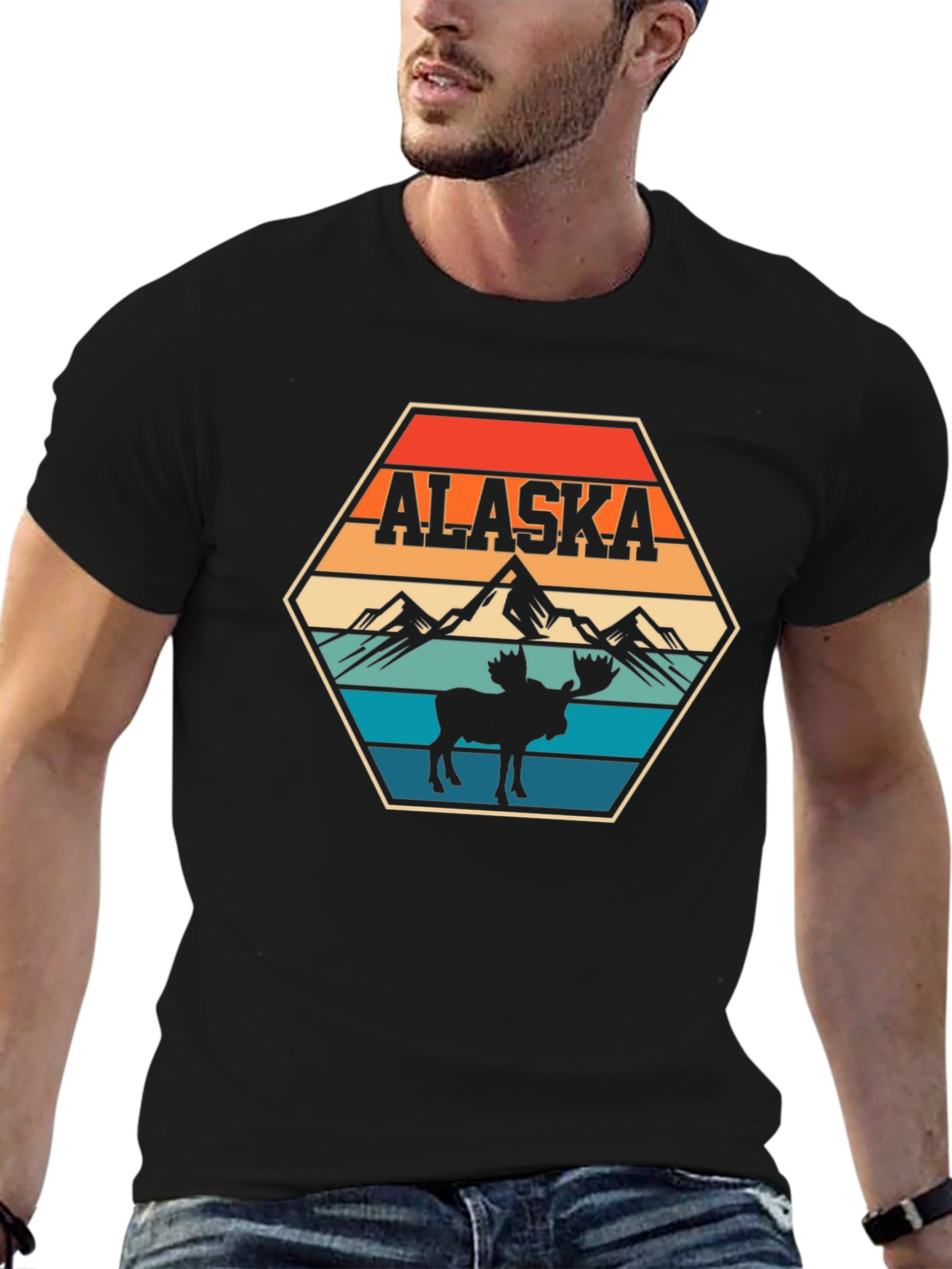 Alaska Moose Mountain Graphic Tee