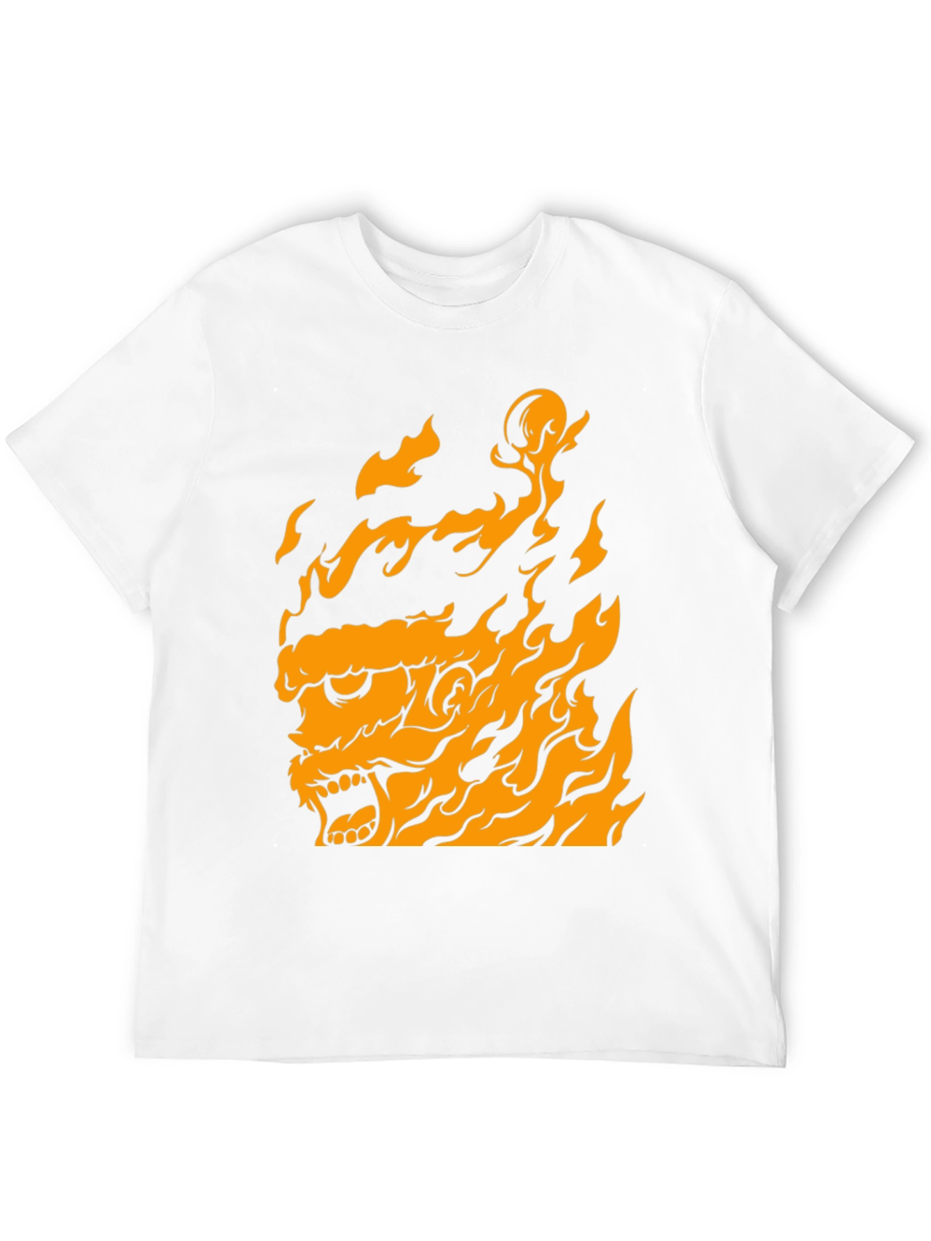 Fiery Beast Graphic Print T-Shirt