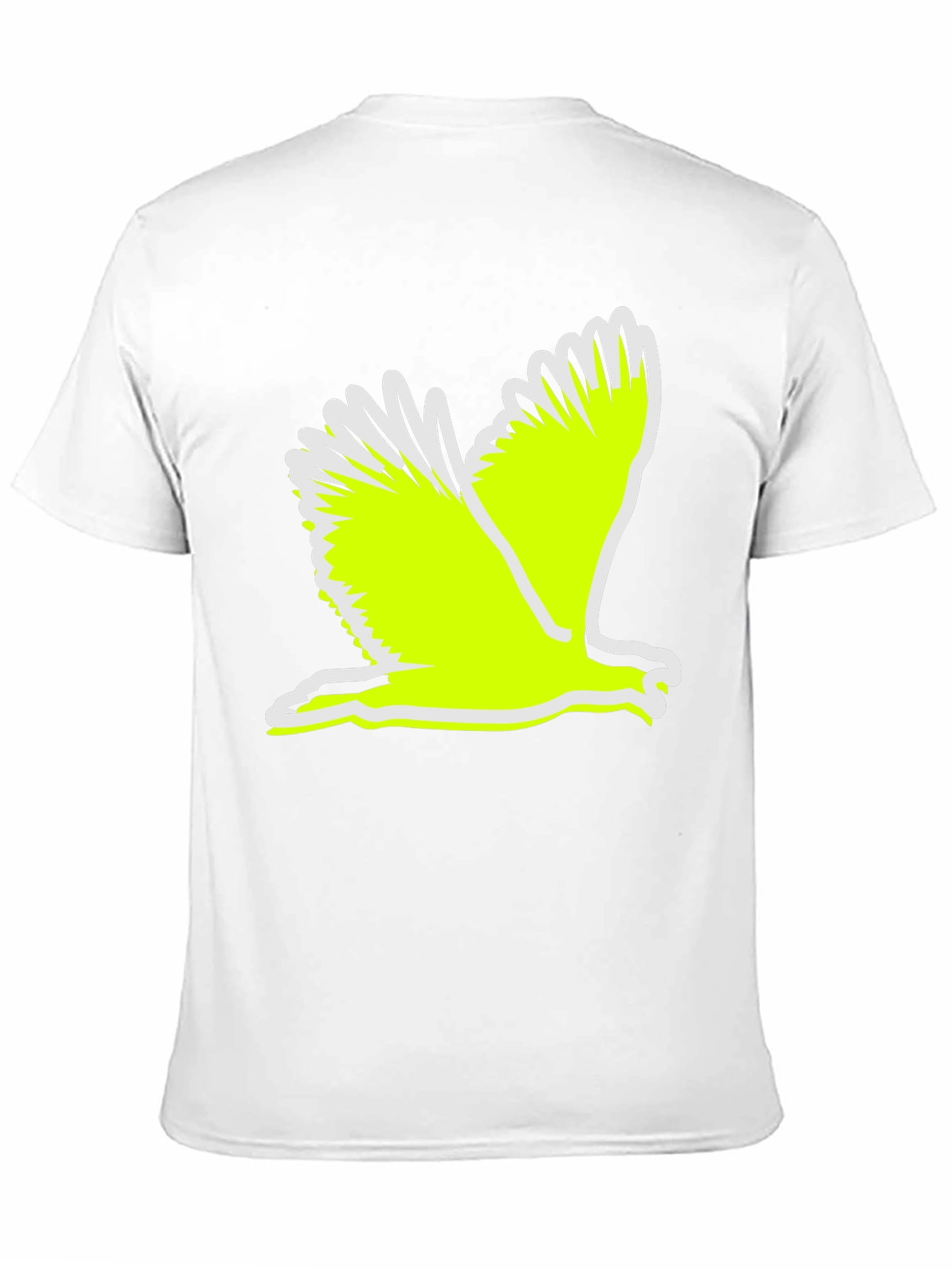 Black T-Shirt with Flying Bird Graphic