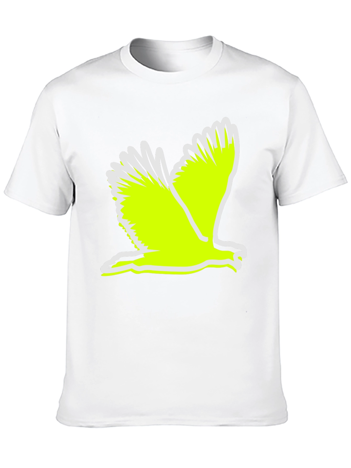 Black T-Shirt with Flying Bird Graphic