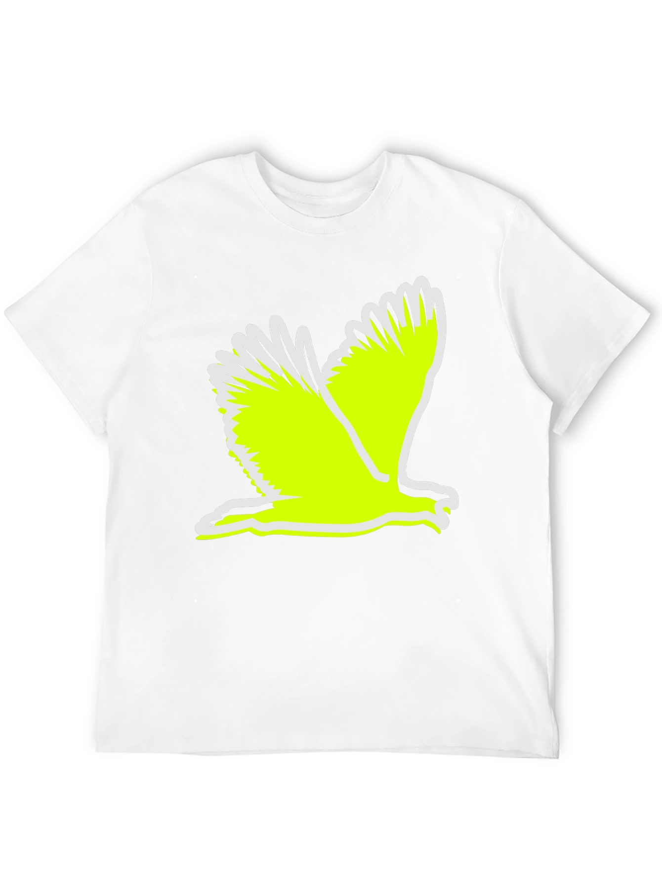 Black T-Shirt with Flying Bird Graphic