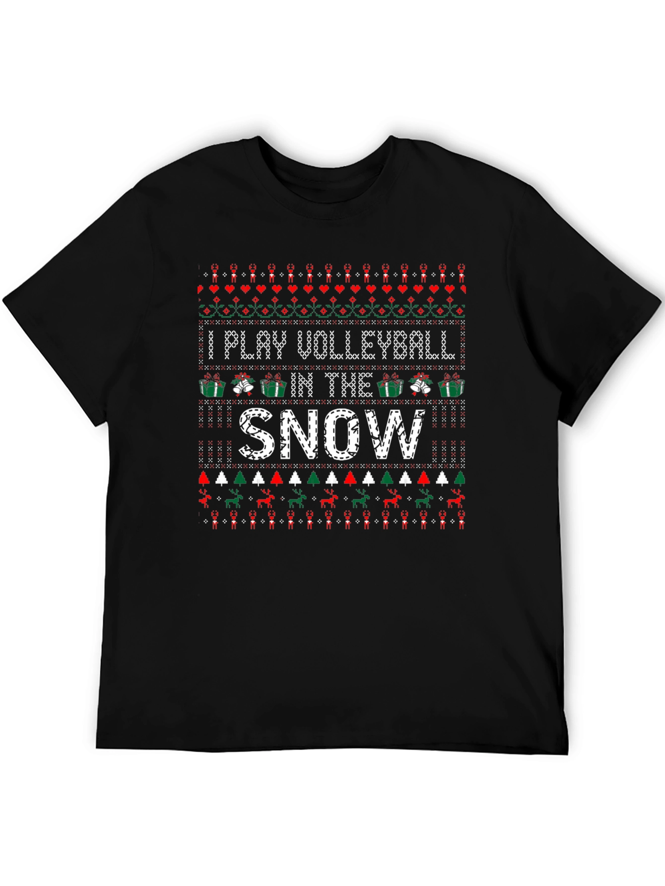 Volleyball in the Snow Ugly Christmas Sweater T-Shirt