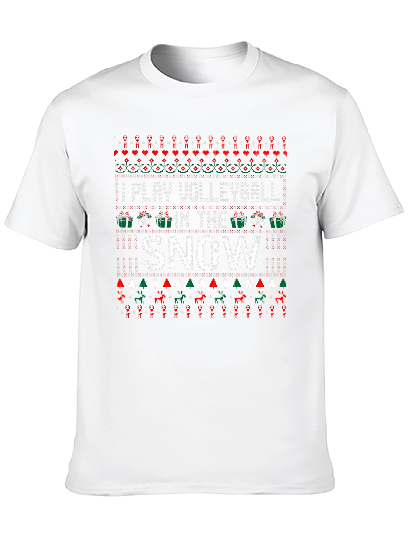 Volleyball in the Snow Ugly Christmas Sweater T-Shirt