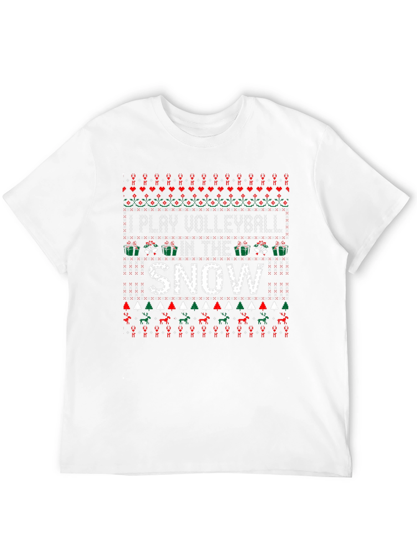 Volleyball in the Snow Ugly Christmas Sweater T-Shirt