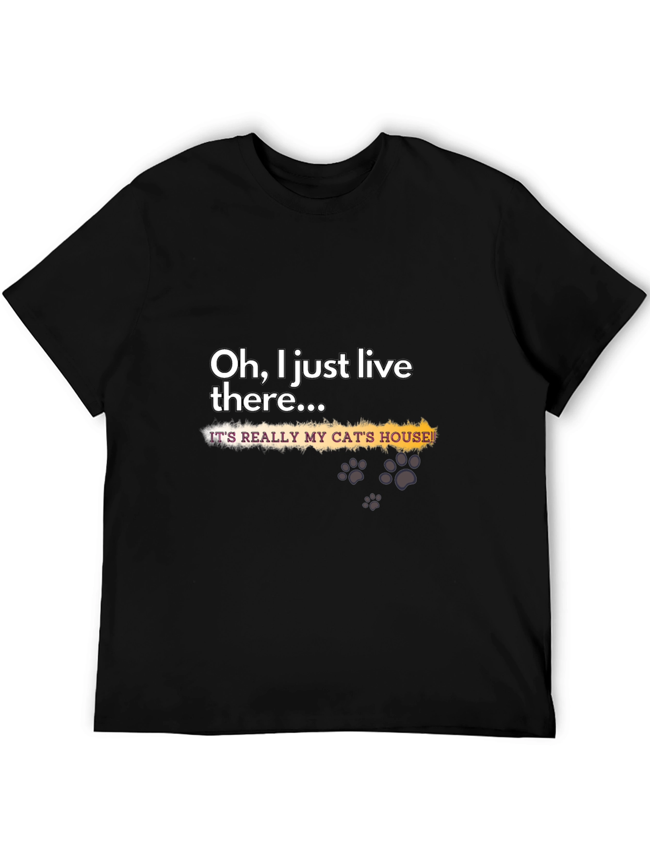 Funny Cat House Graphic T-Shirt