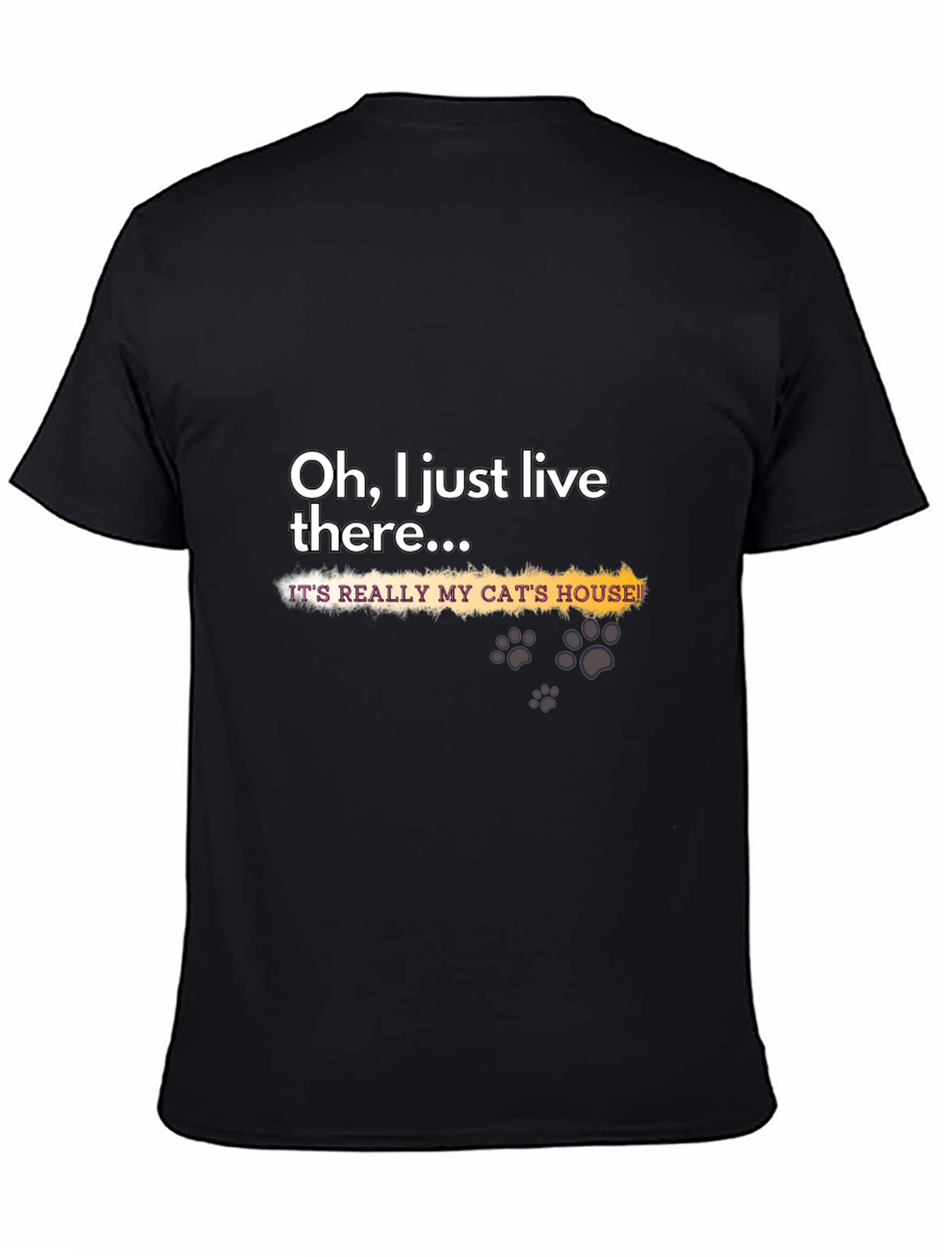 Funny Cat House Graphic T-Shirt