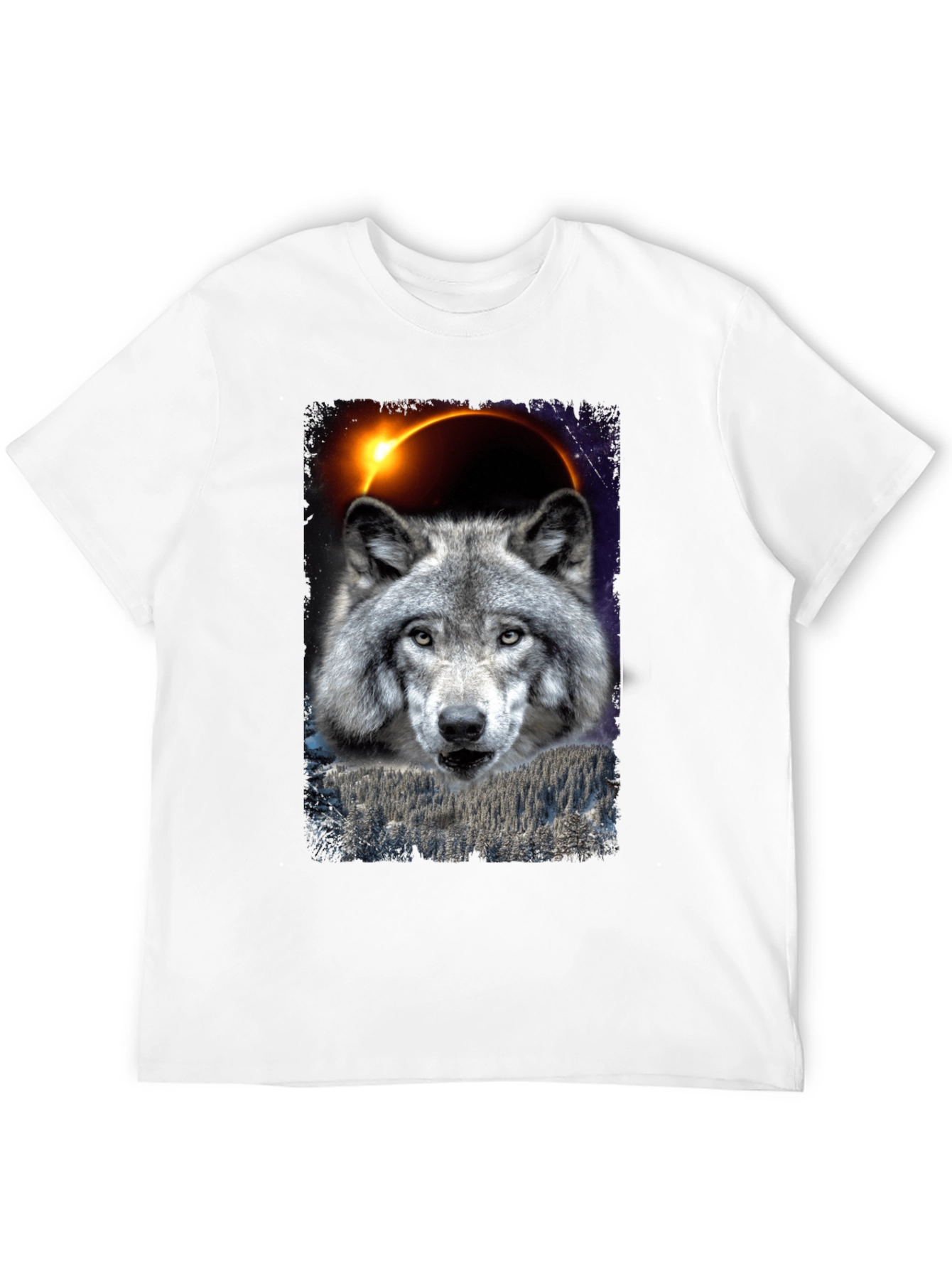 Wolf Eclipse Graphic Tee - Black T-Shirt