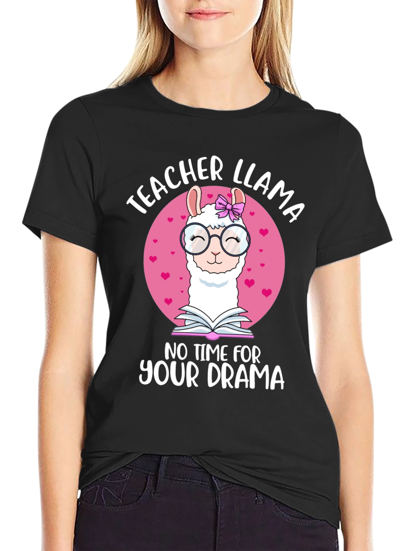 Teacher Llama T-Shirt - No Time for Drama