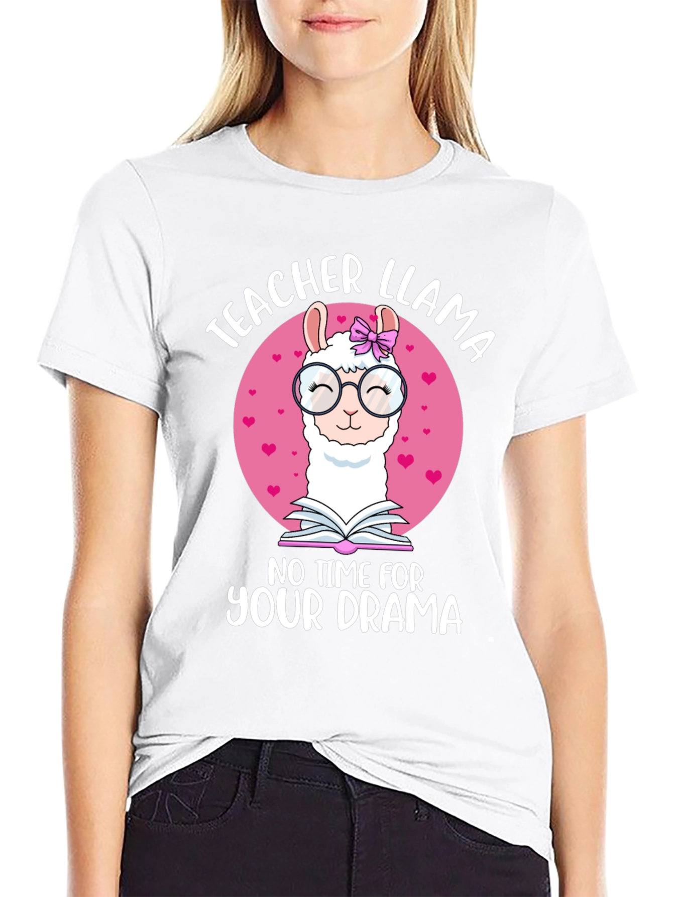 Teacher Llama T-Shirt - No Time for Drama
