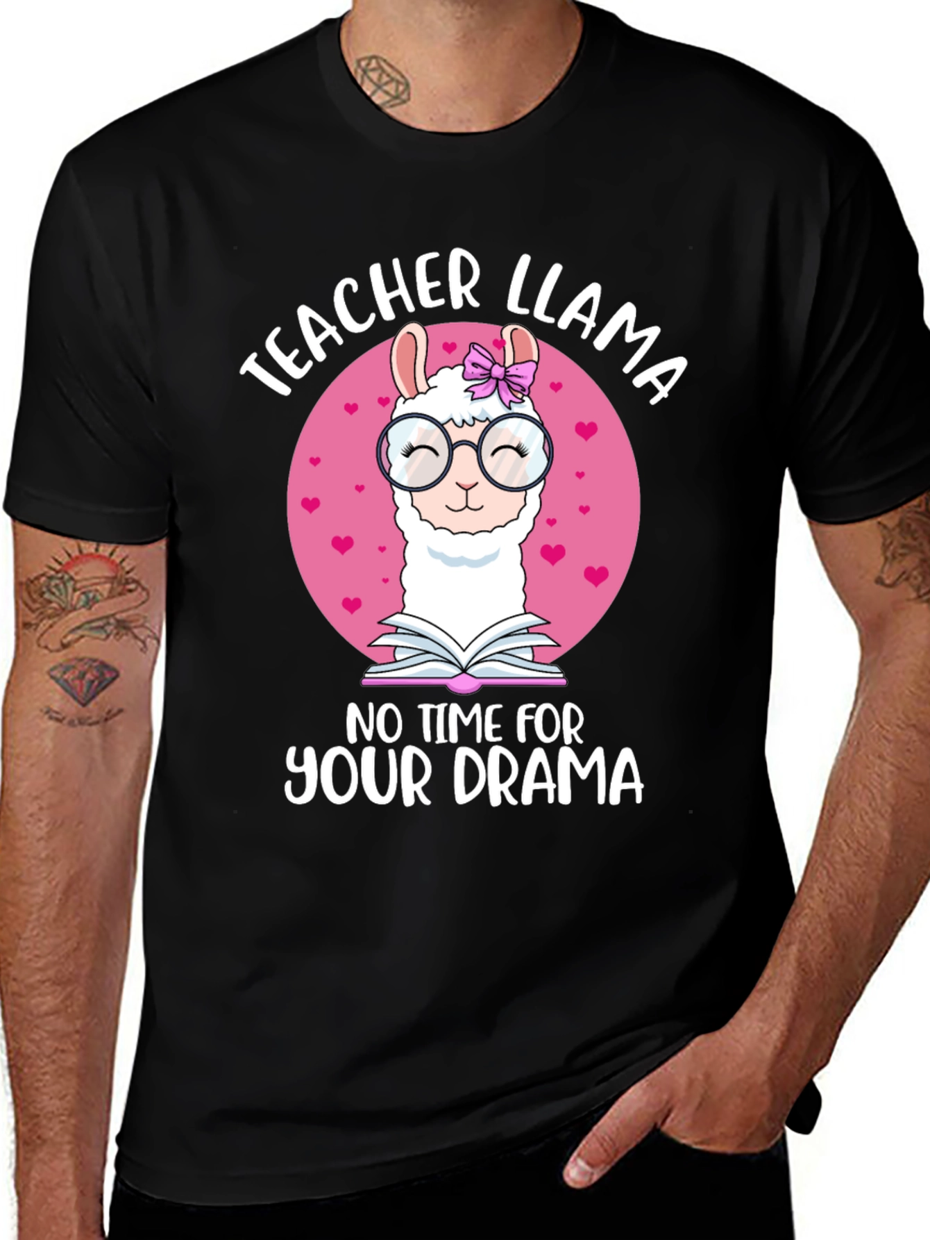 Teacher Llama T-Shirt - No Time for Drama