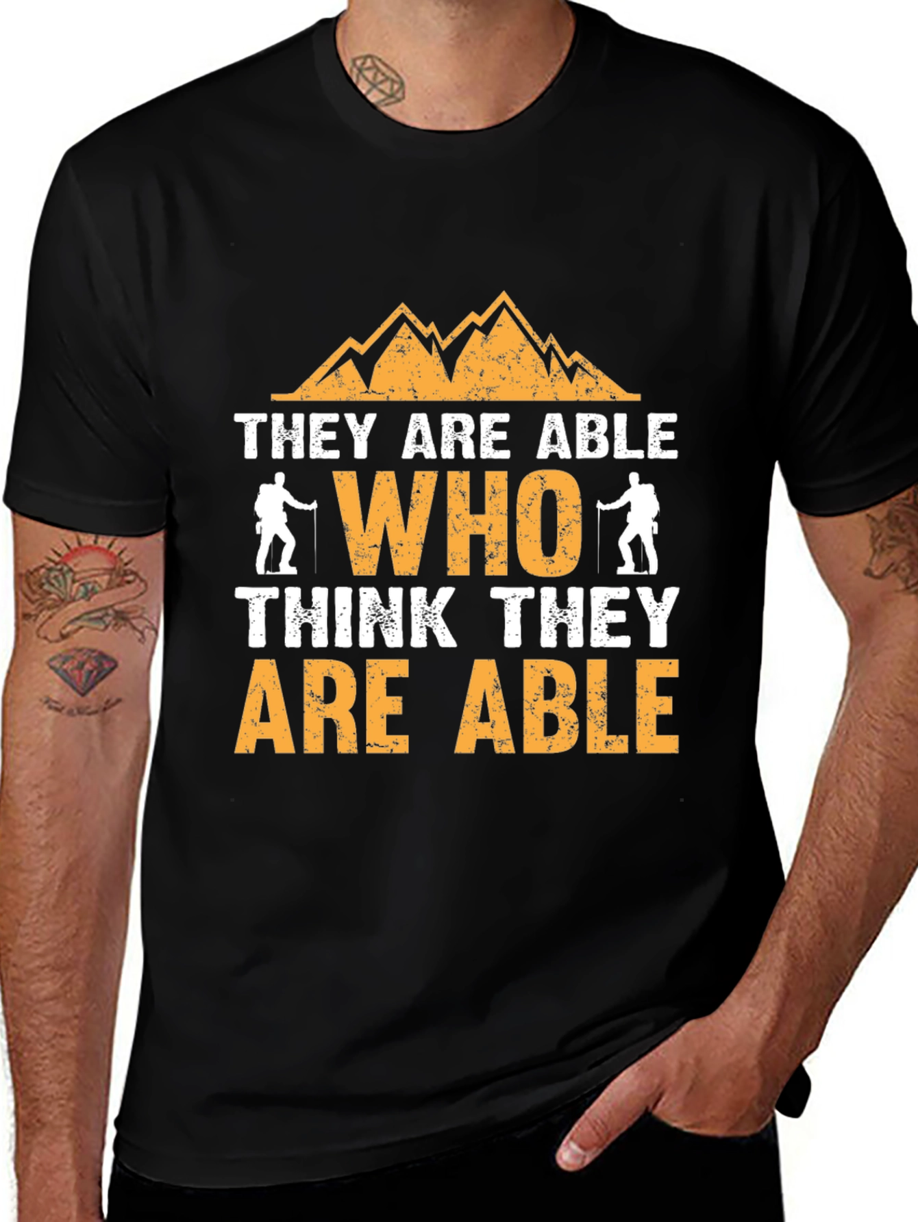 Motivational Hiking T-Shirt - They Are Able