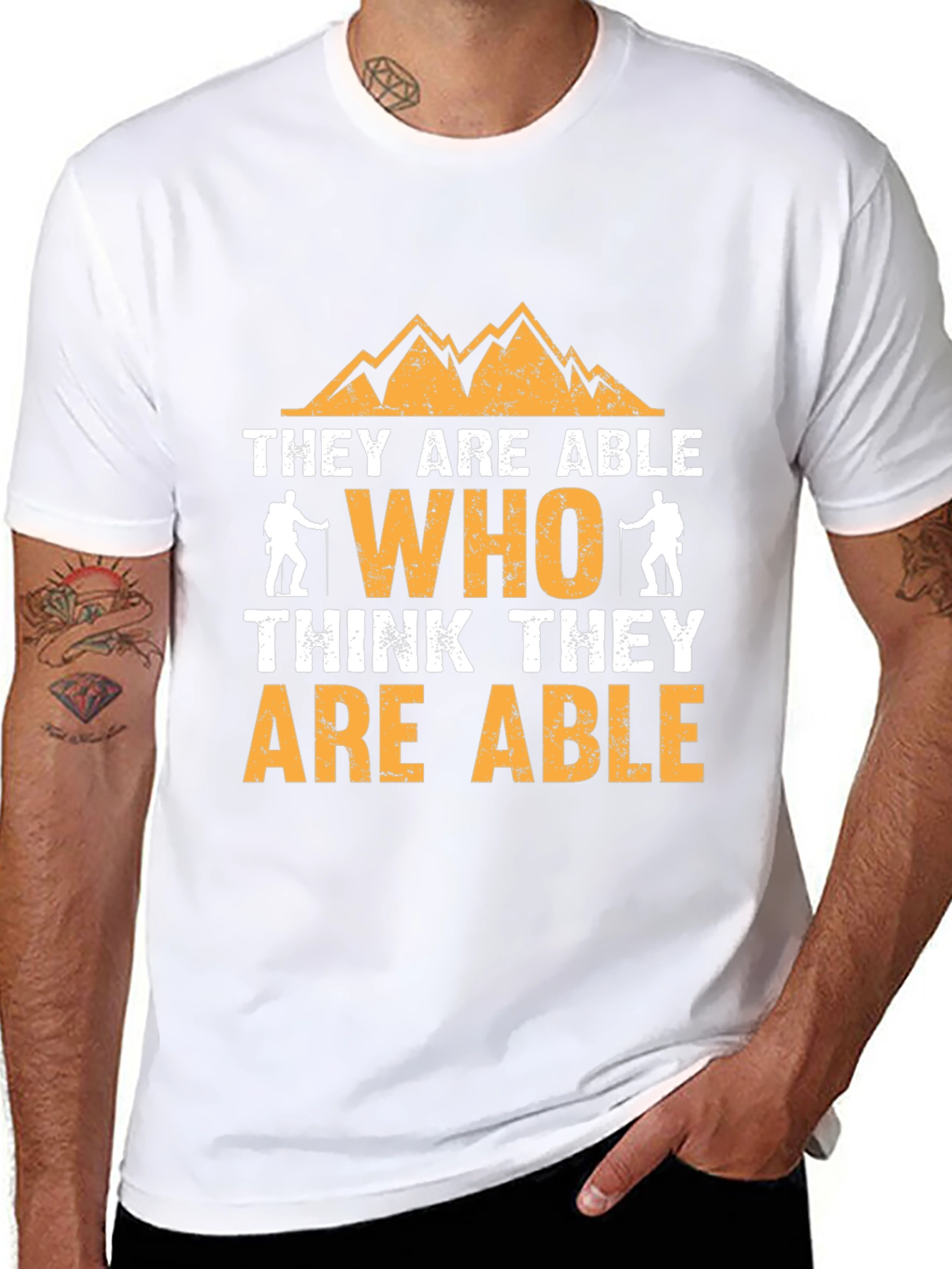 Motivational Hiking T-Shirt - They Are Able
