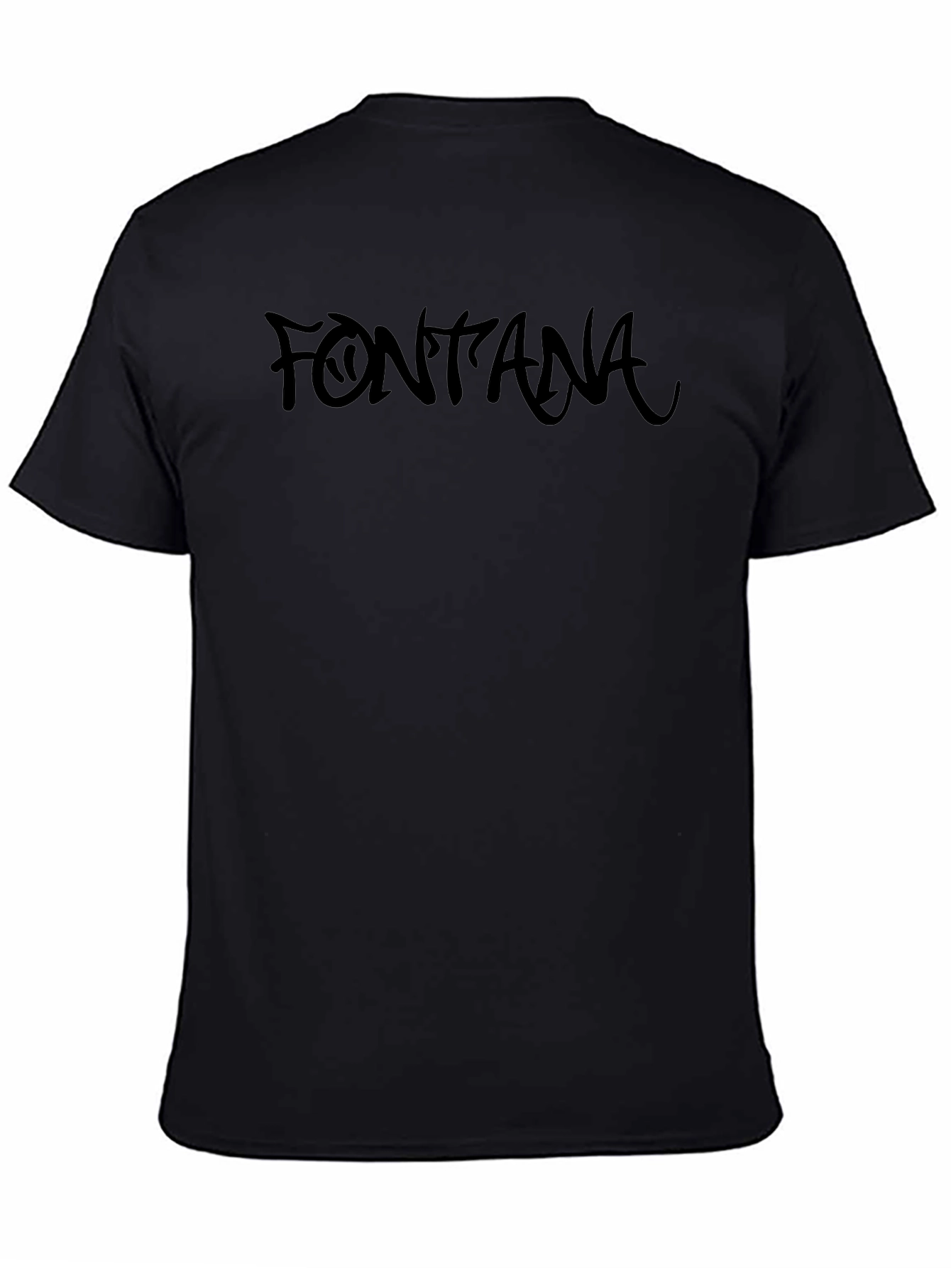 Fontana Graphic Tee - Stylish Mens Black T-Shirt