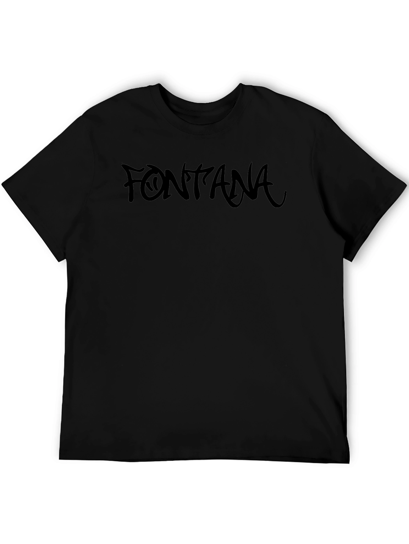 Fontana Graphic Tee - Stylish Mens Black T-Shirt