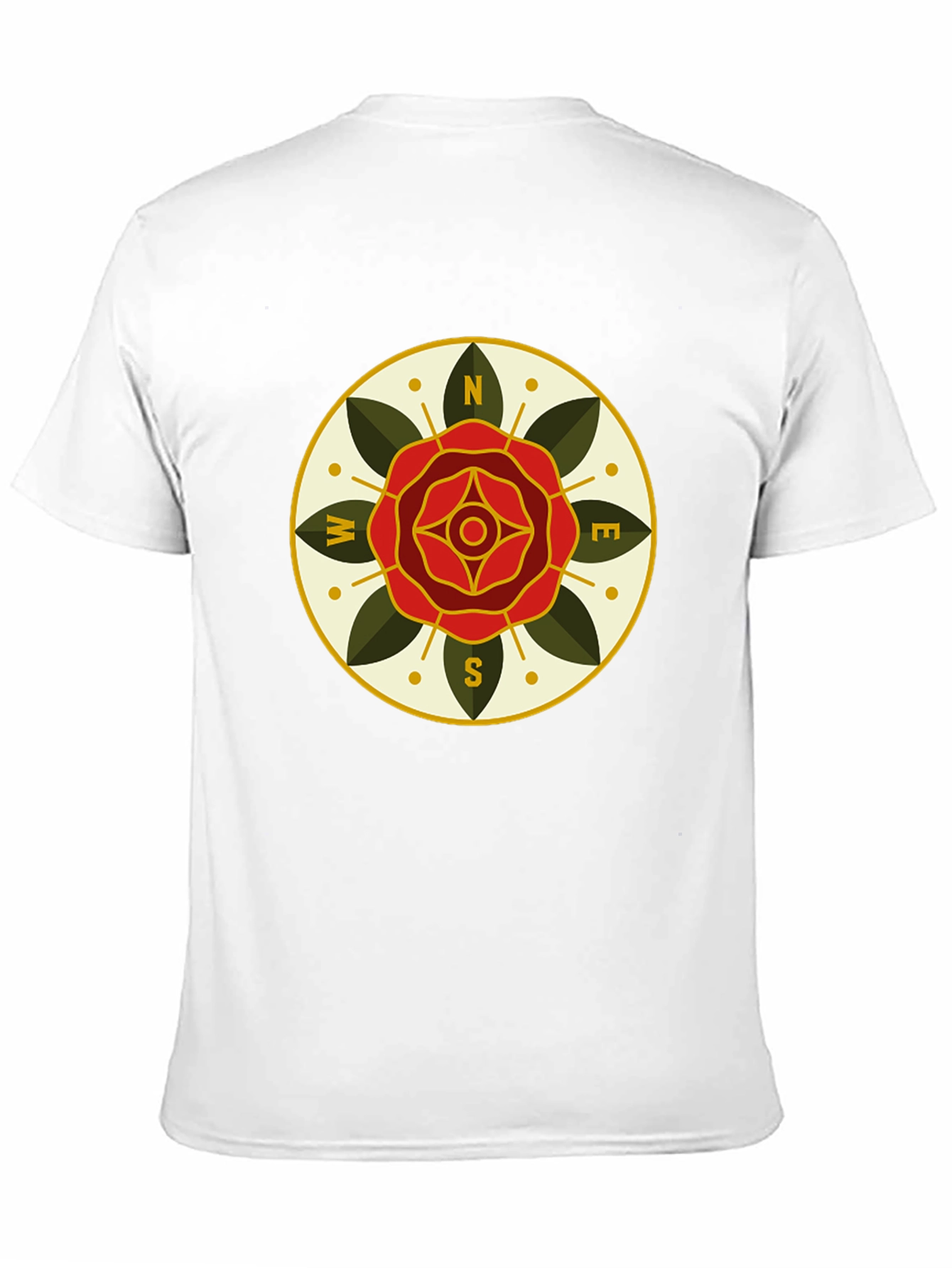 Rose Compass Graphic Tee - Stylish Direction