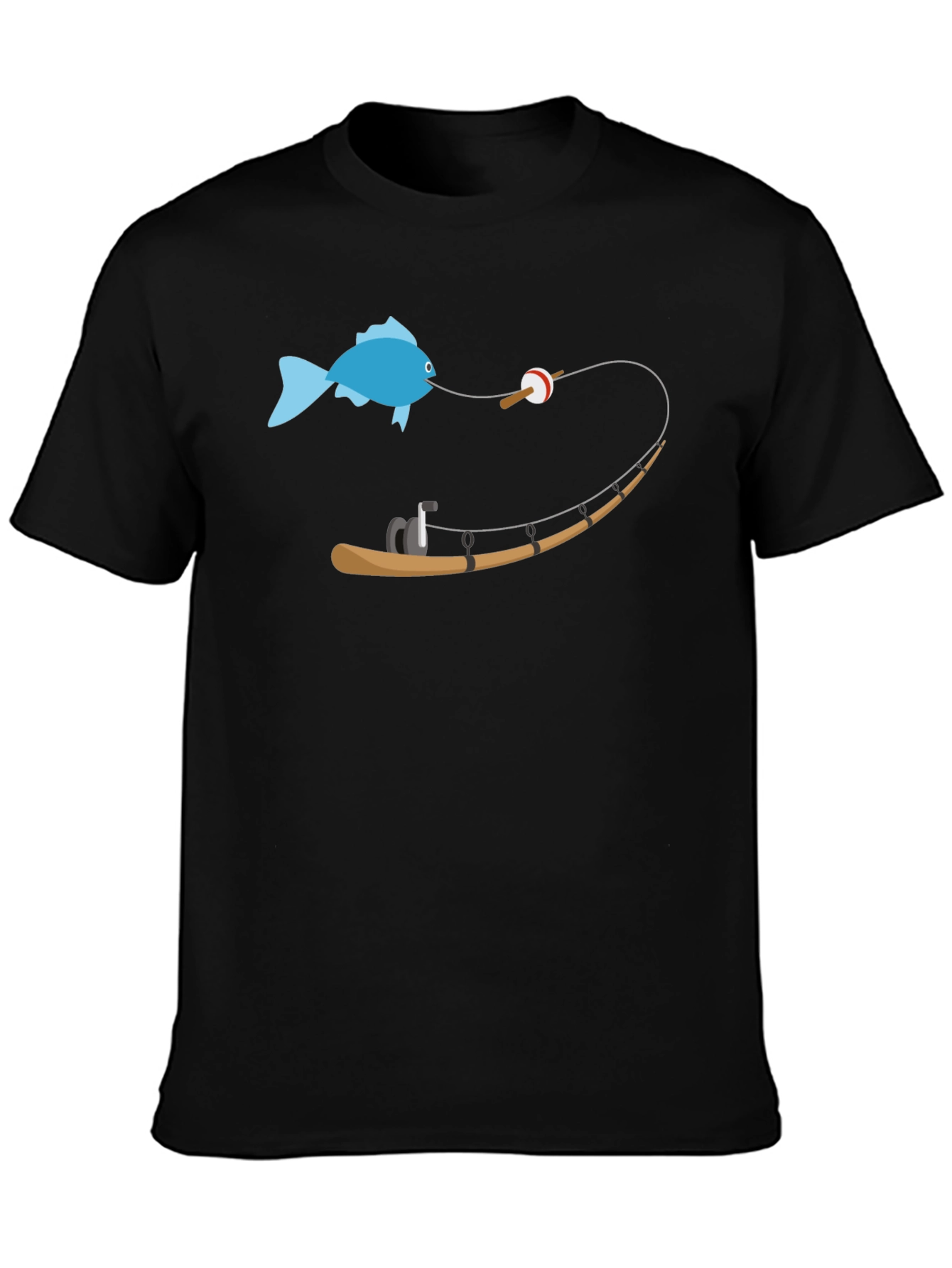 Funny Fishing T-Shirt - Blue Fish Design
