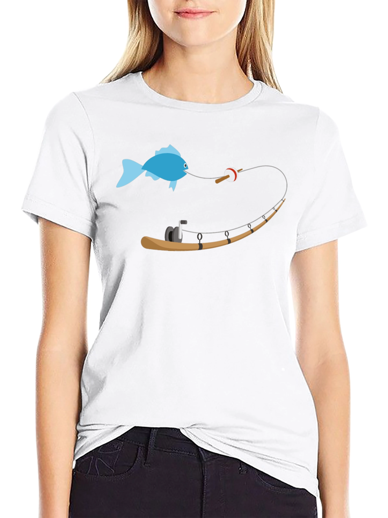 Funny Fishing T-Shirt - Blue Fish Design