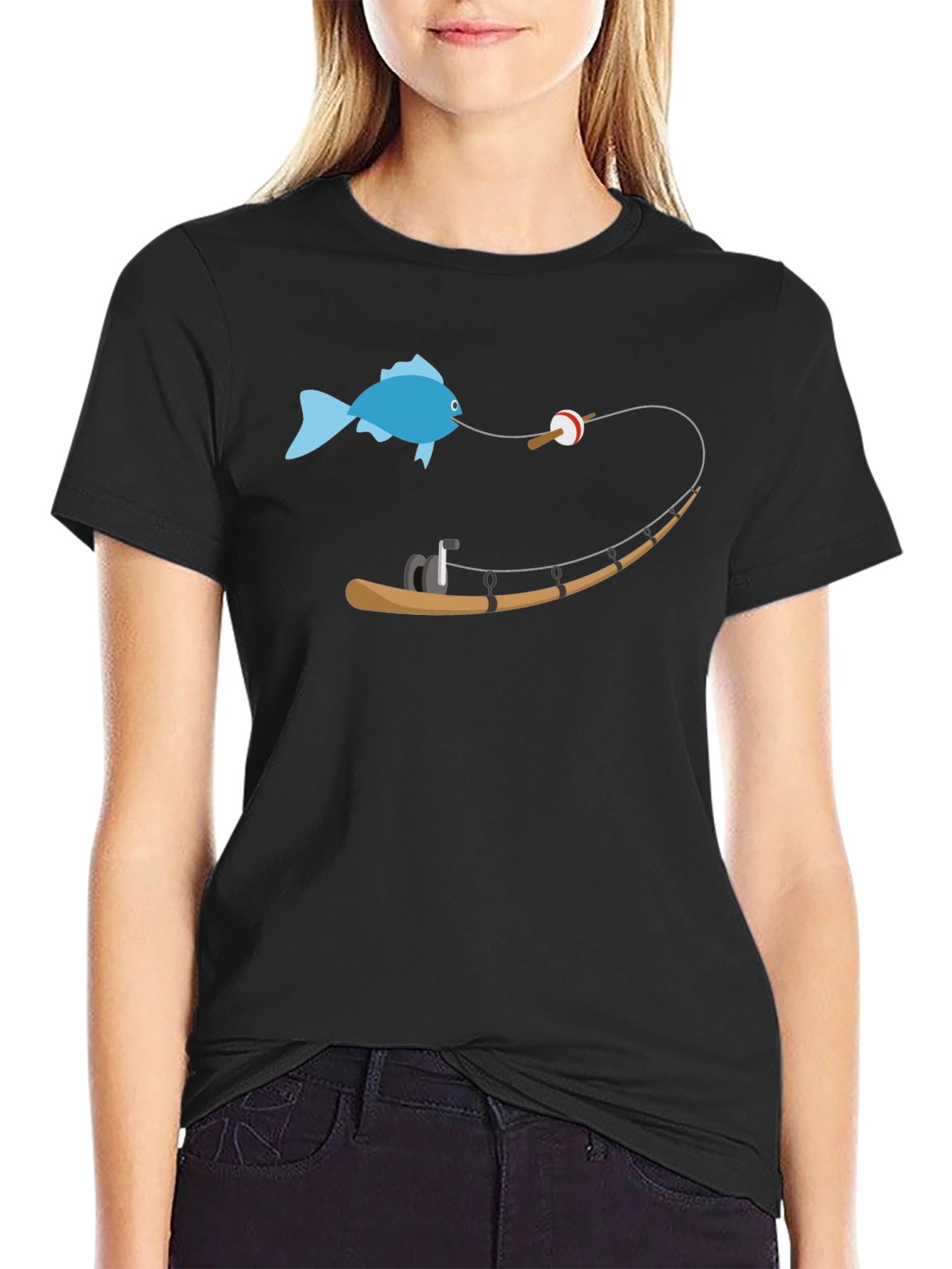 Funny Fishing T-Shirt - Blue Fish Design