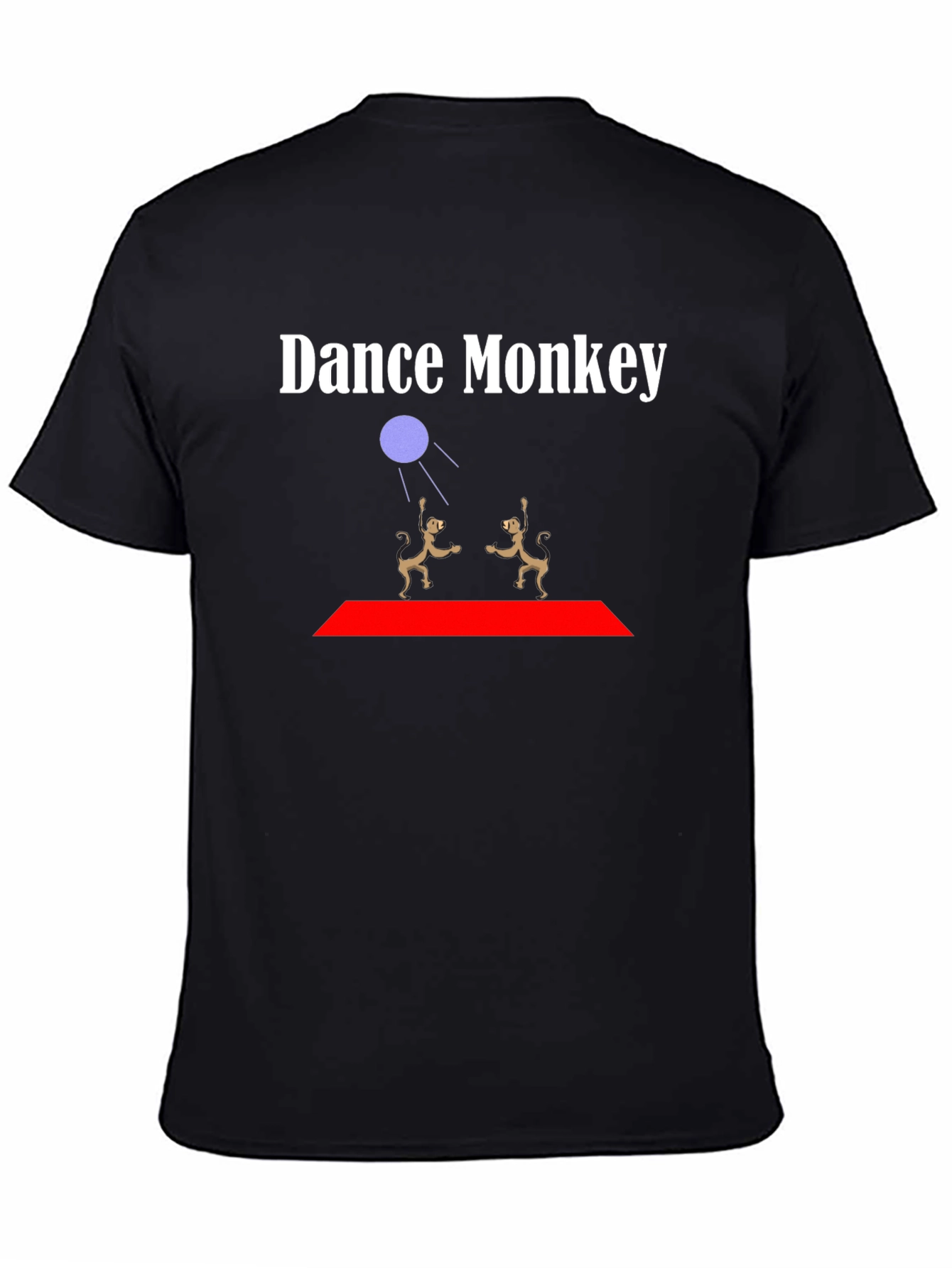Dance Monkey Graphic Tee - Black Cotton T-Shirt