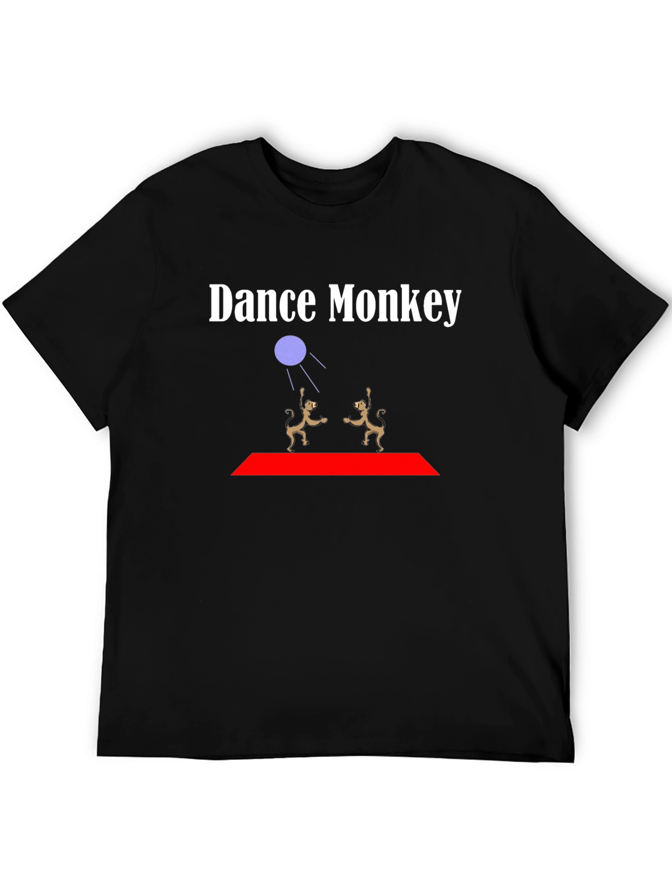 Dance Monkey Graphic Tee - Black Cotton T-Shirt