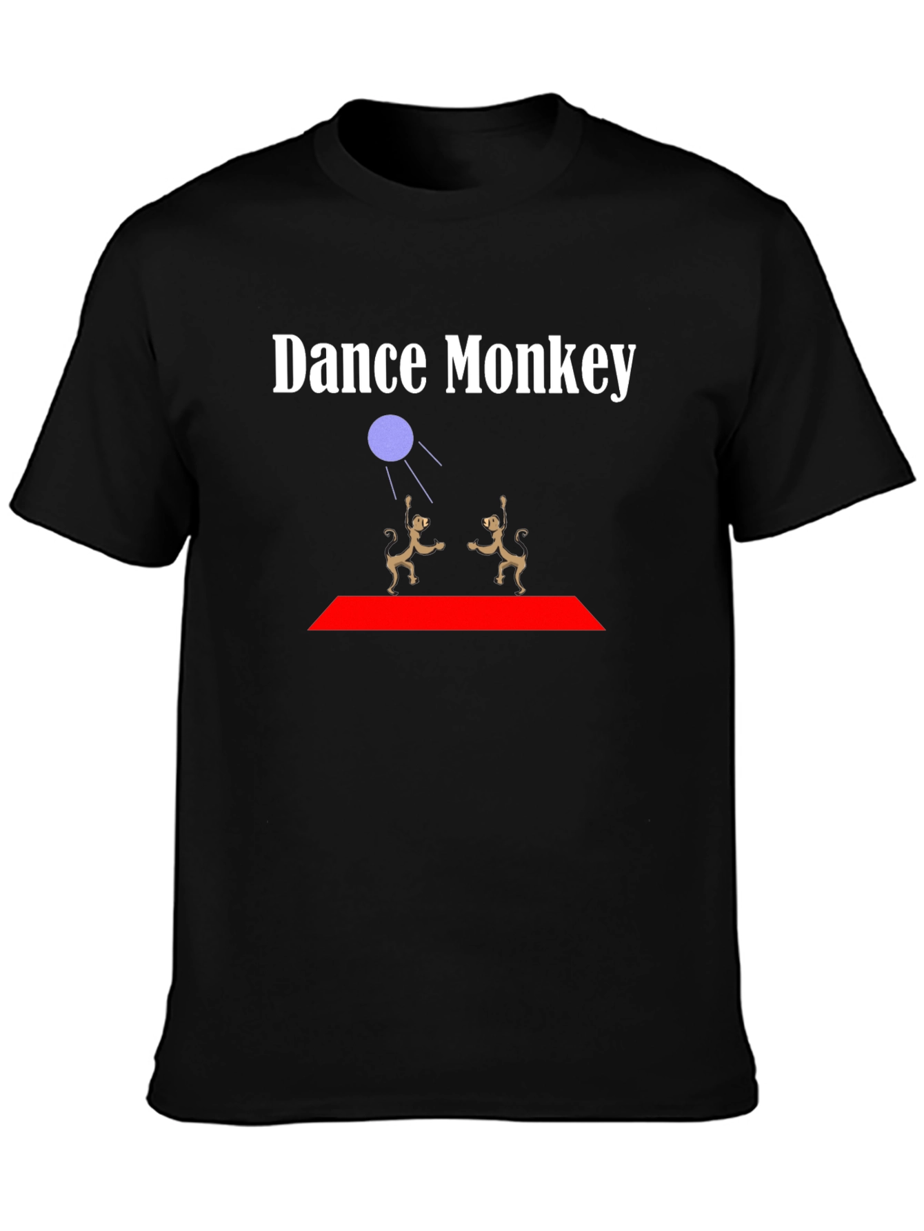 Dance Monkey Graphic Tee - Black Cotton T-Shirt