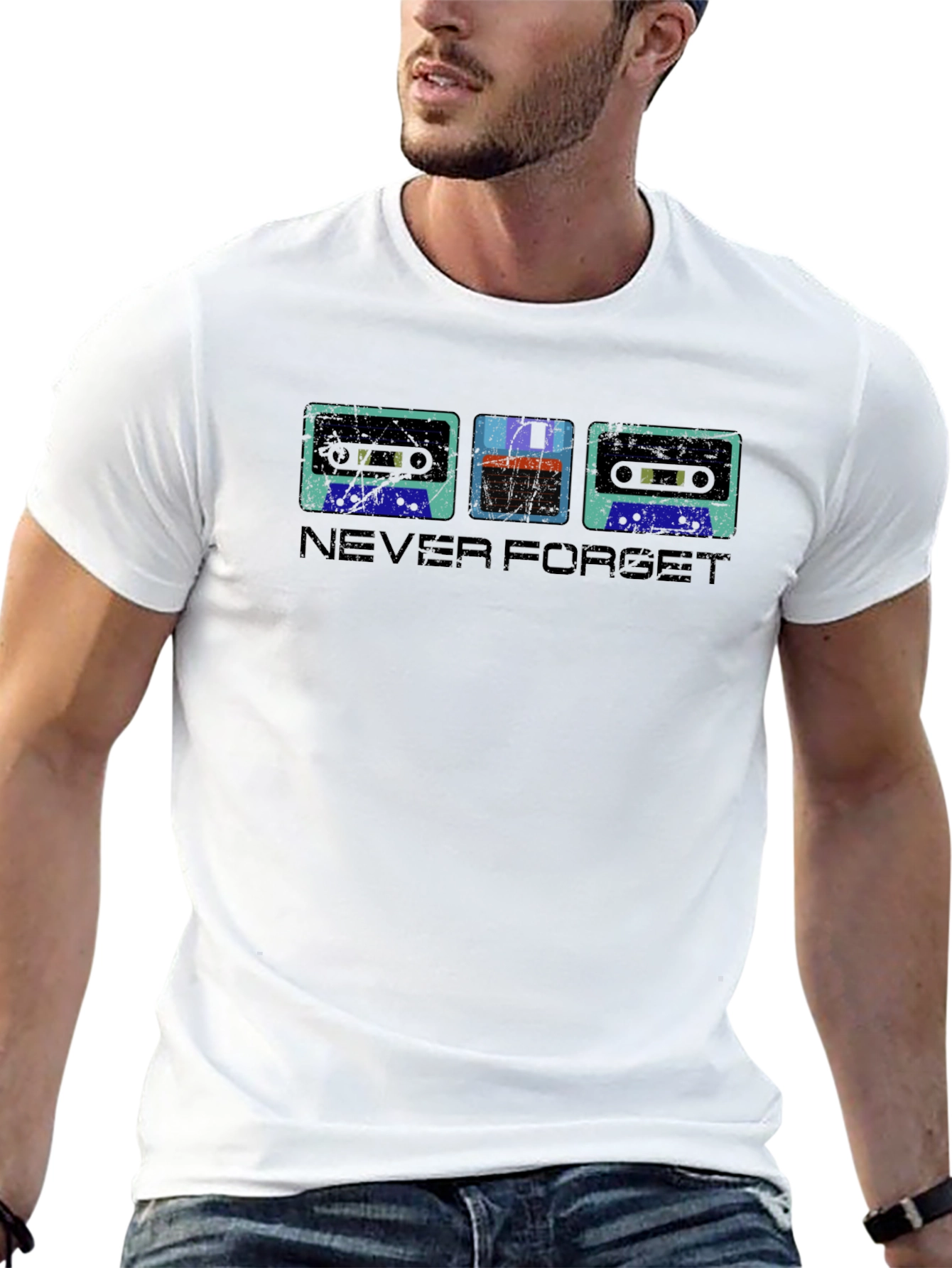 Retro Media T-Shirt - Never Forget