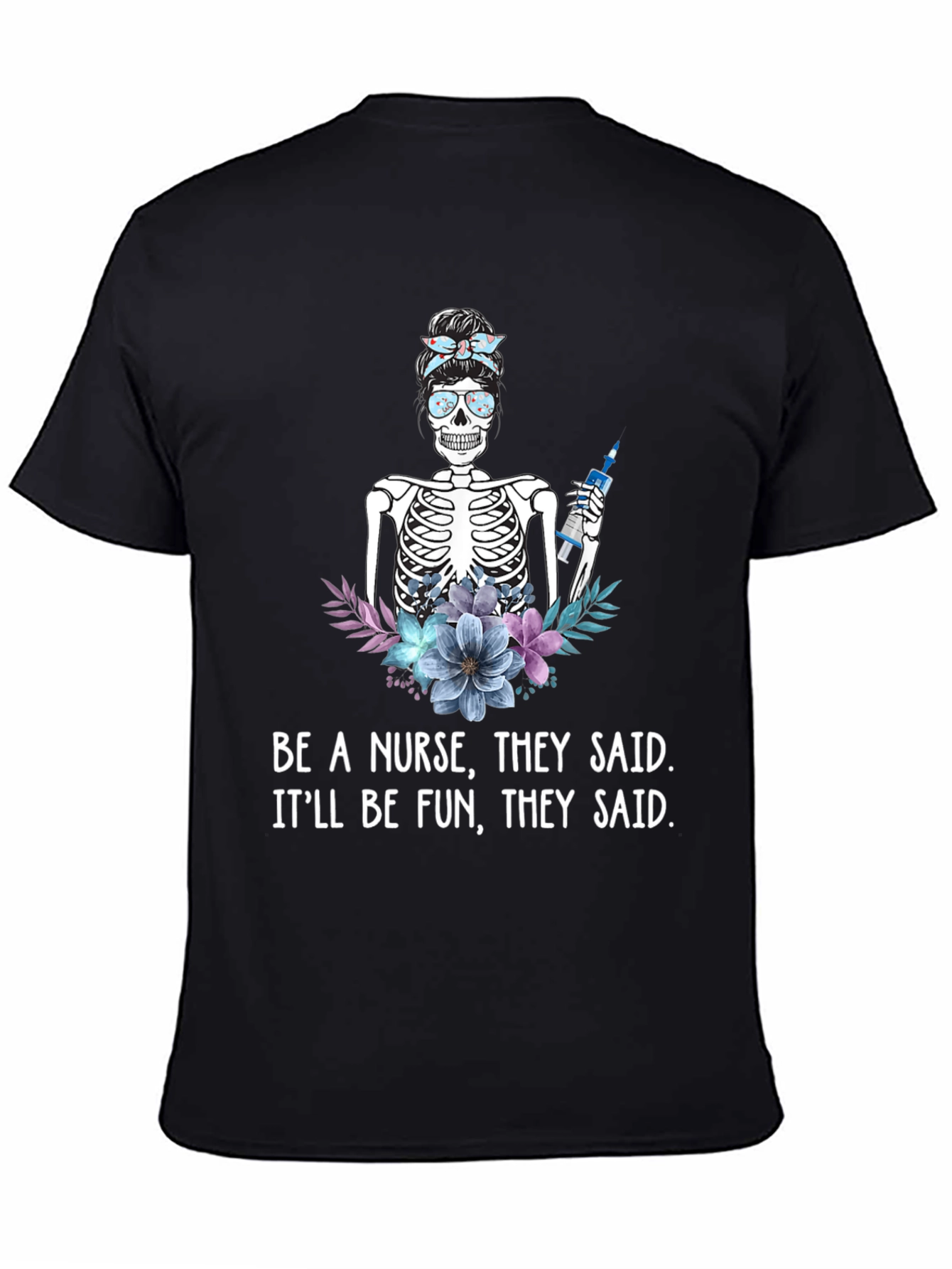 Funny Nurse Skeleton T-Shirt