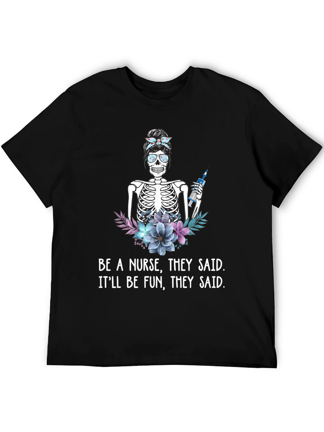 Funny Nurse Skeleton T-Shirt
