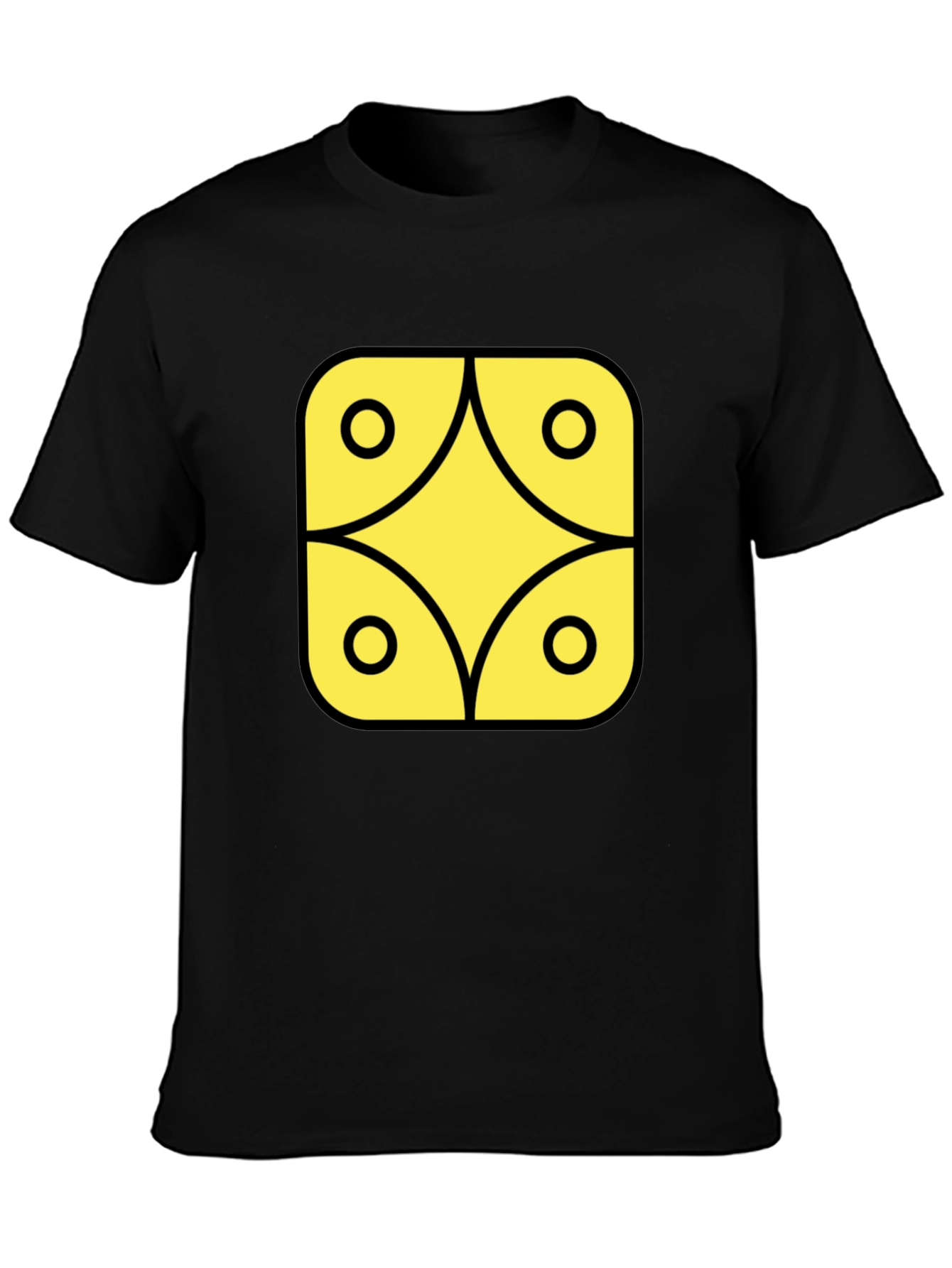 Geometric Graphic Tee - Black