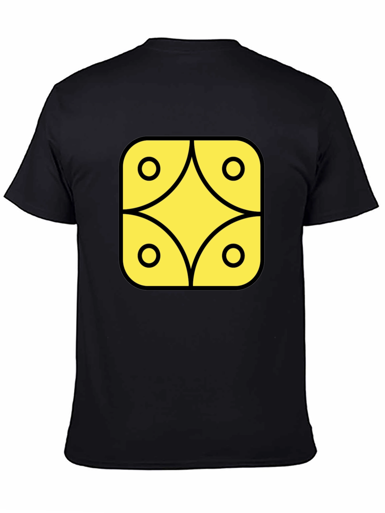 Geometric Graphic Tee - Black