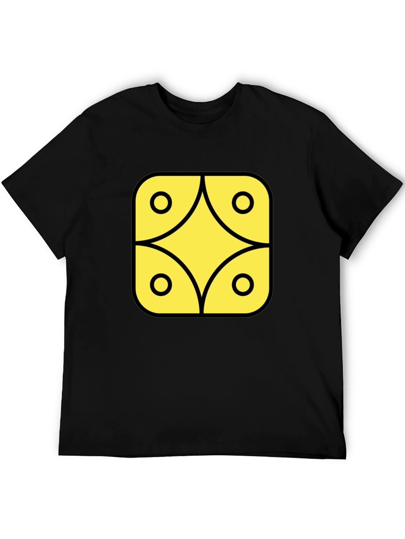 Geometric Graphic Tee - Black