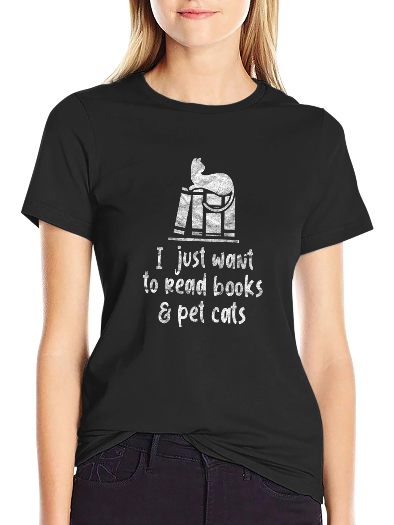 Read Books & Pet Cats Graphic Tee