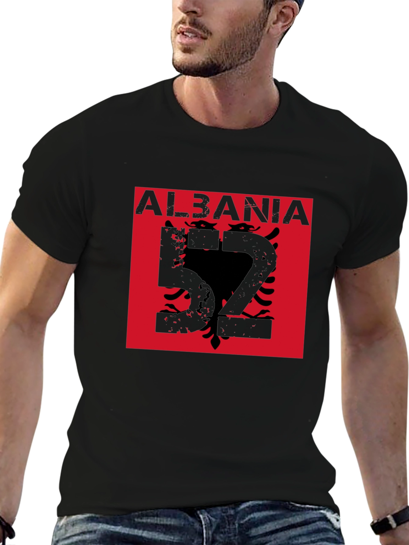Albania Eagle Graphic T-Shirt - Black