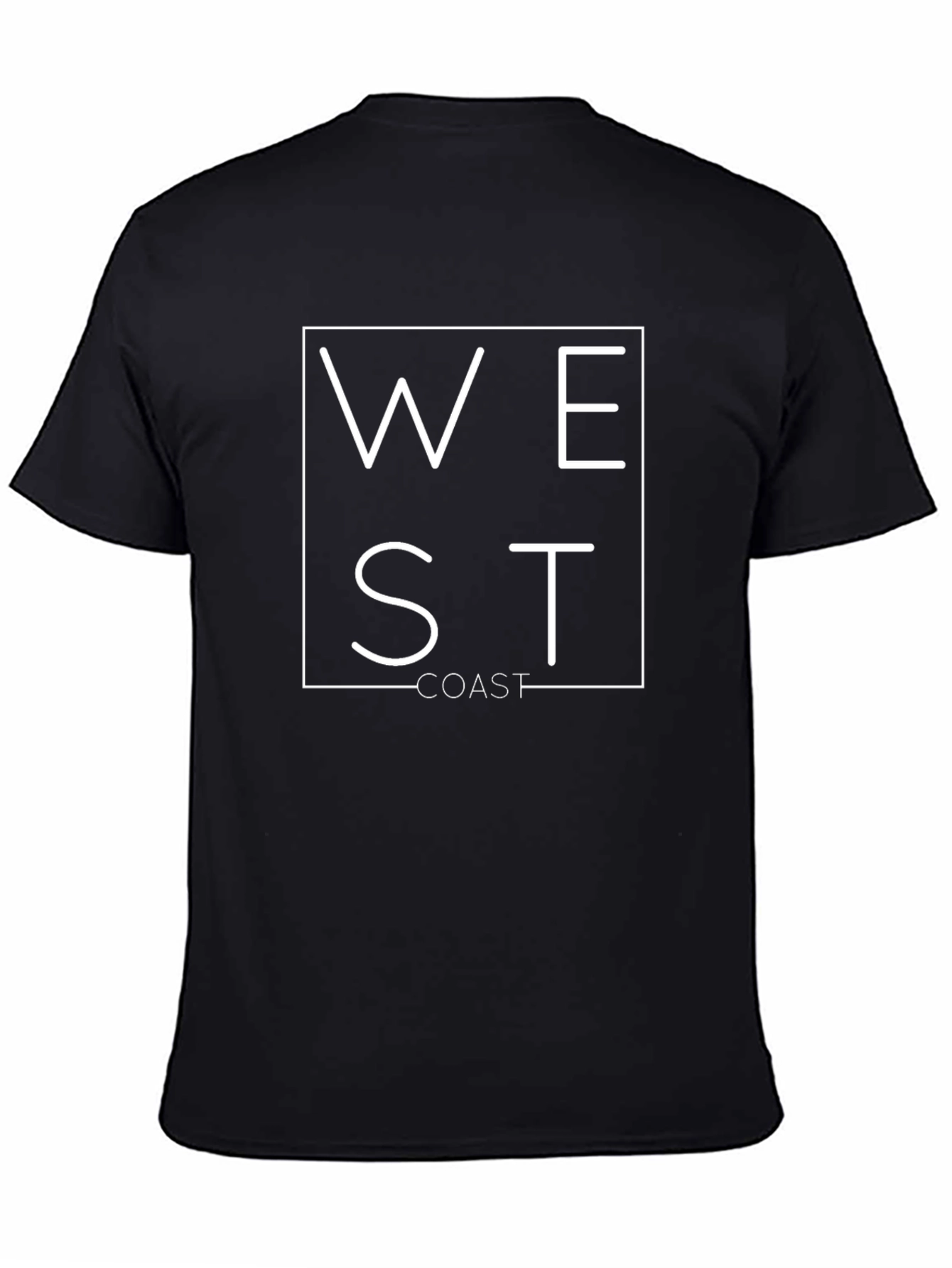 West Coast Graphic Tee - Stylish Black Cotton T-Shirt